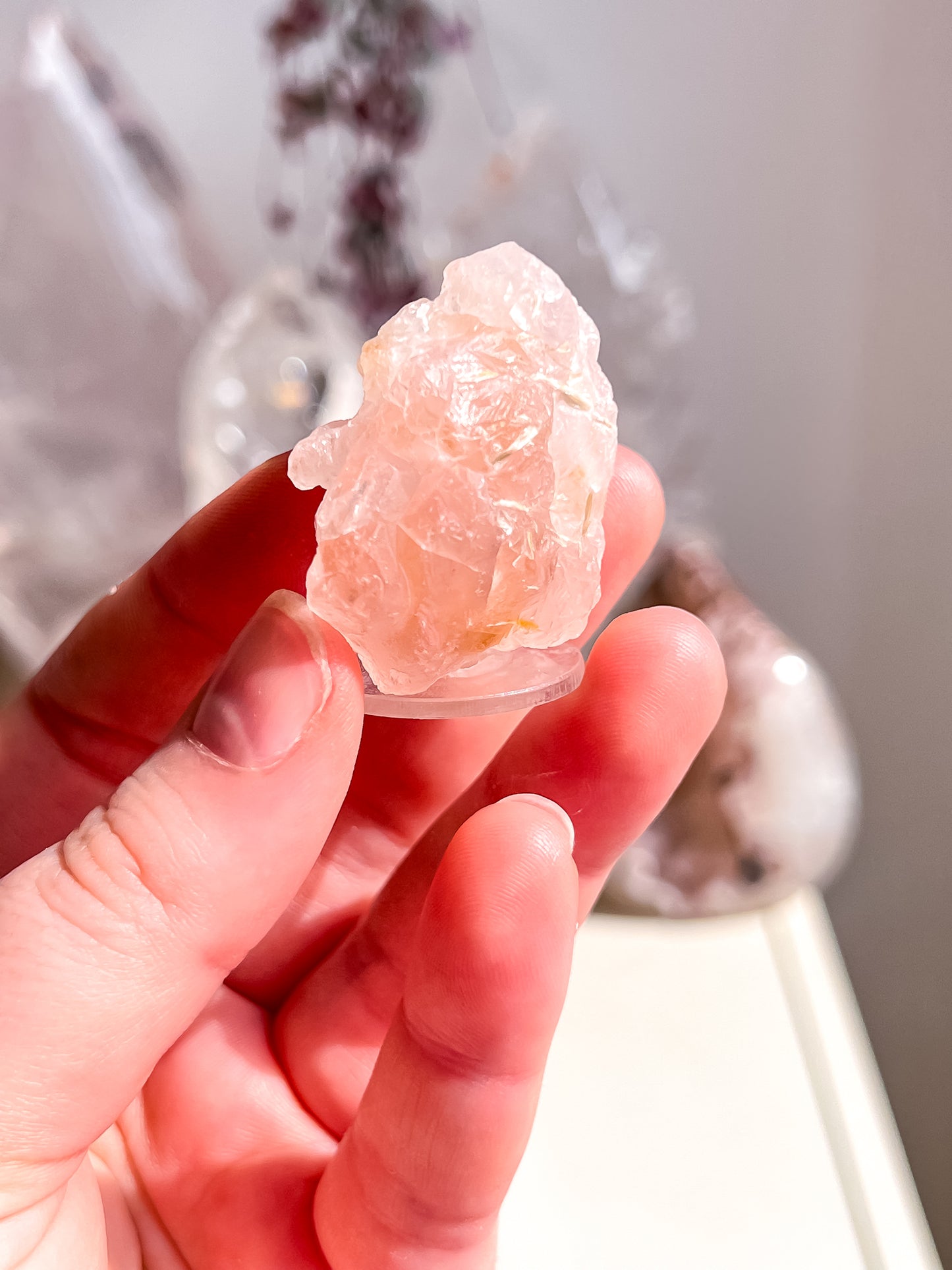 Rare Pink & Golden Fluorite