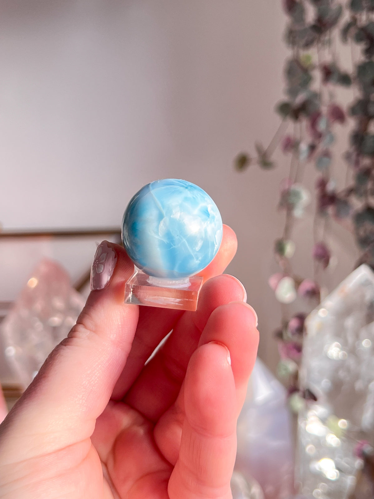 Large Larimar sphere