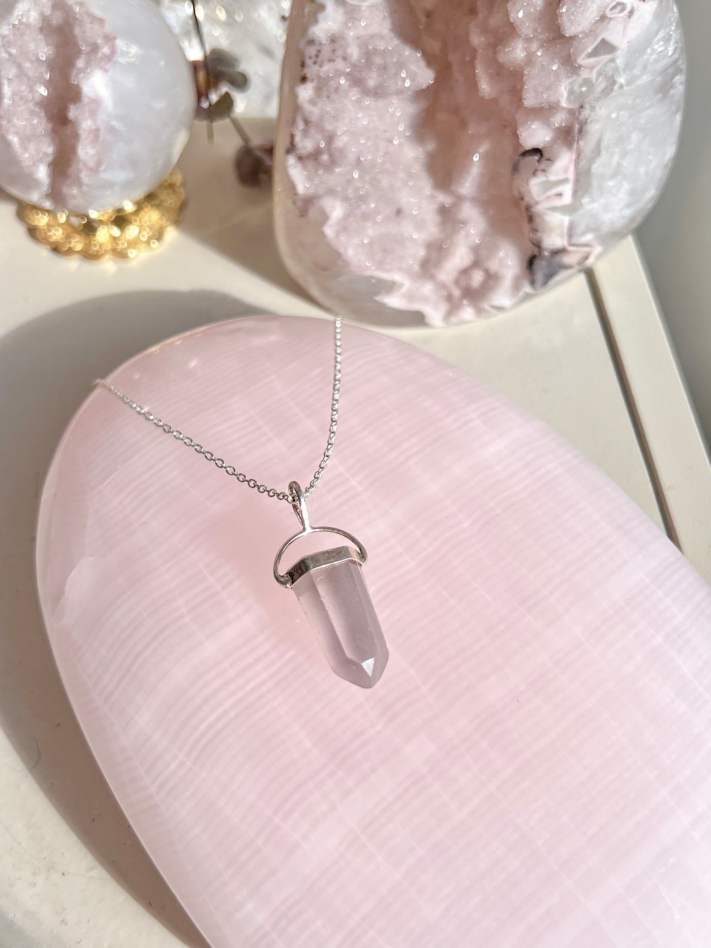 Pink Lithium Pendant