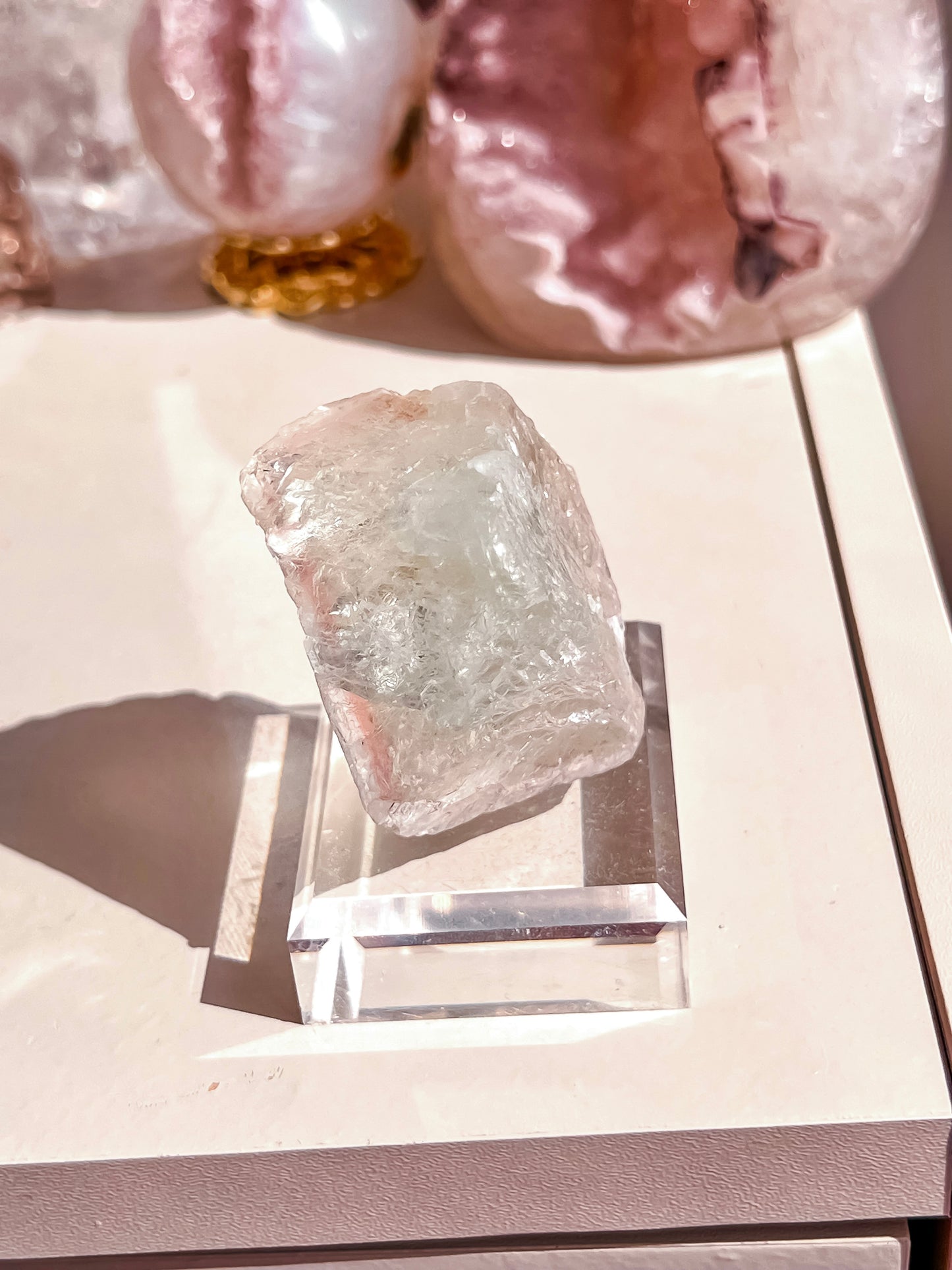 Rare bi coloured fluorite