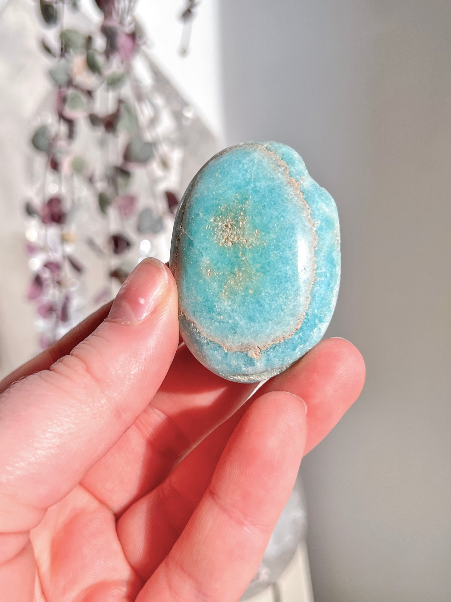 High Grade Blue Aragonite Palm