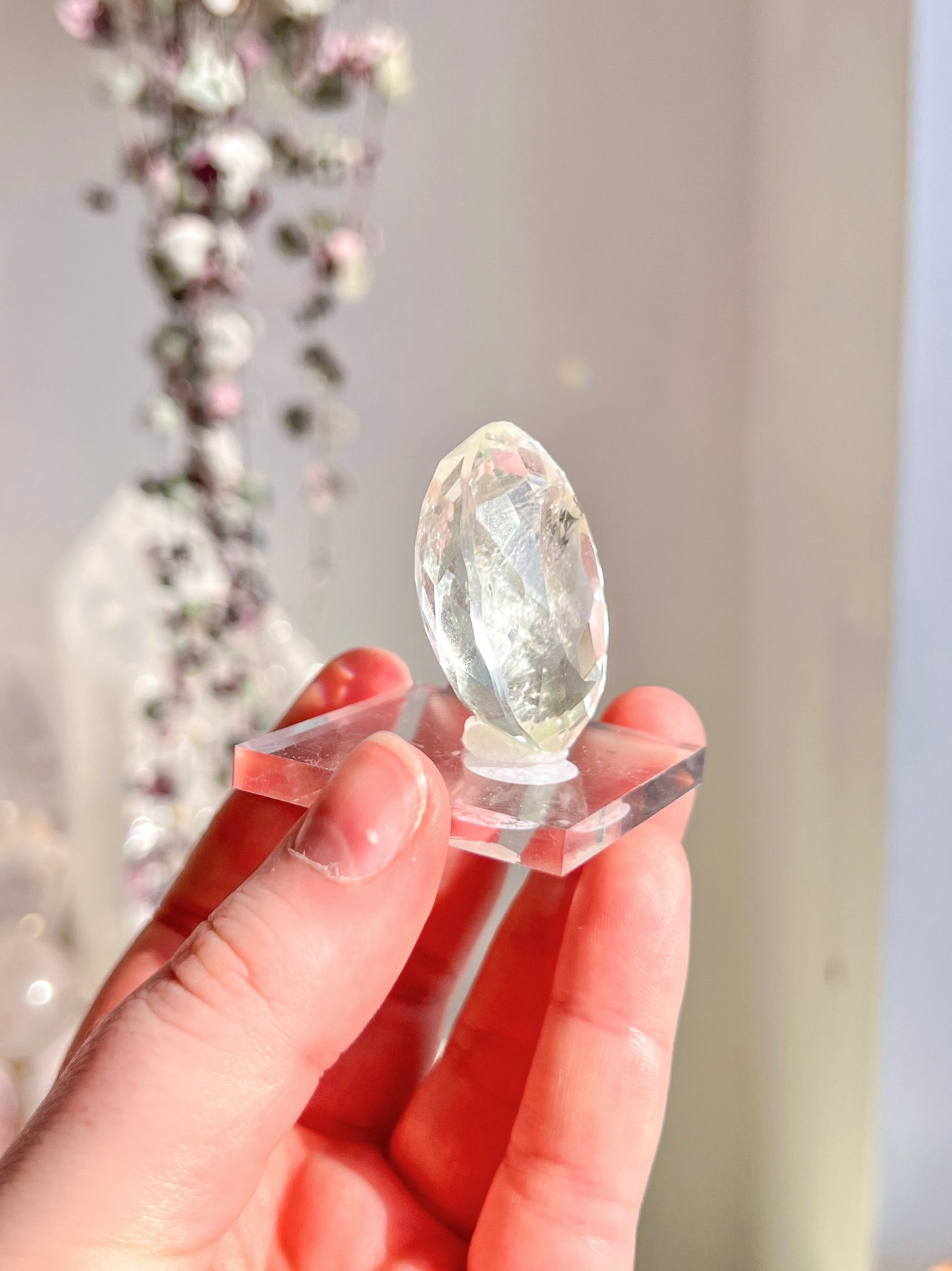 Faceted Himalayan quartz