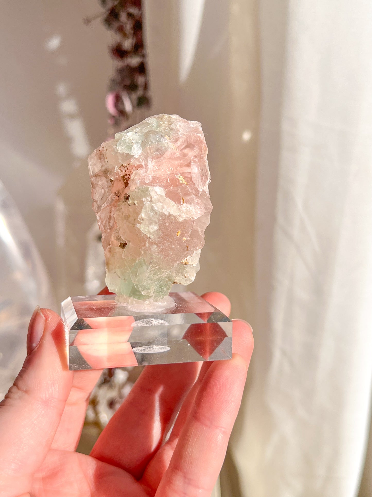 Rare bi coloured fluorite