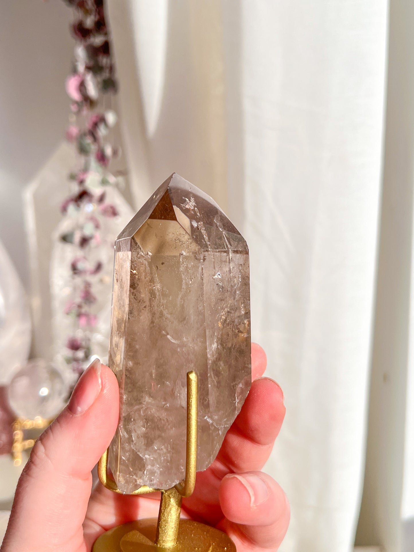 Golden rutile Smokey quartz