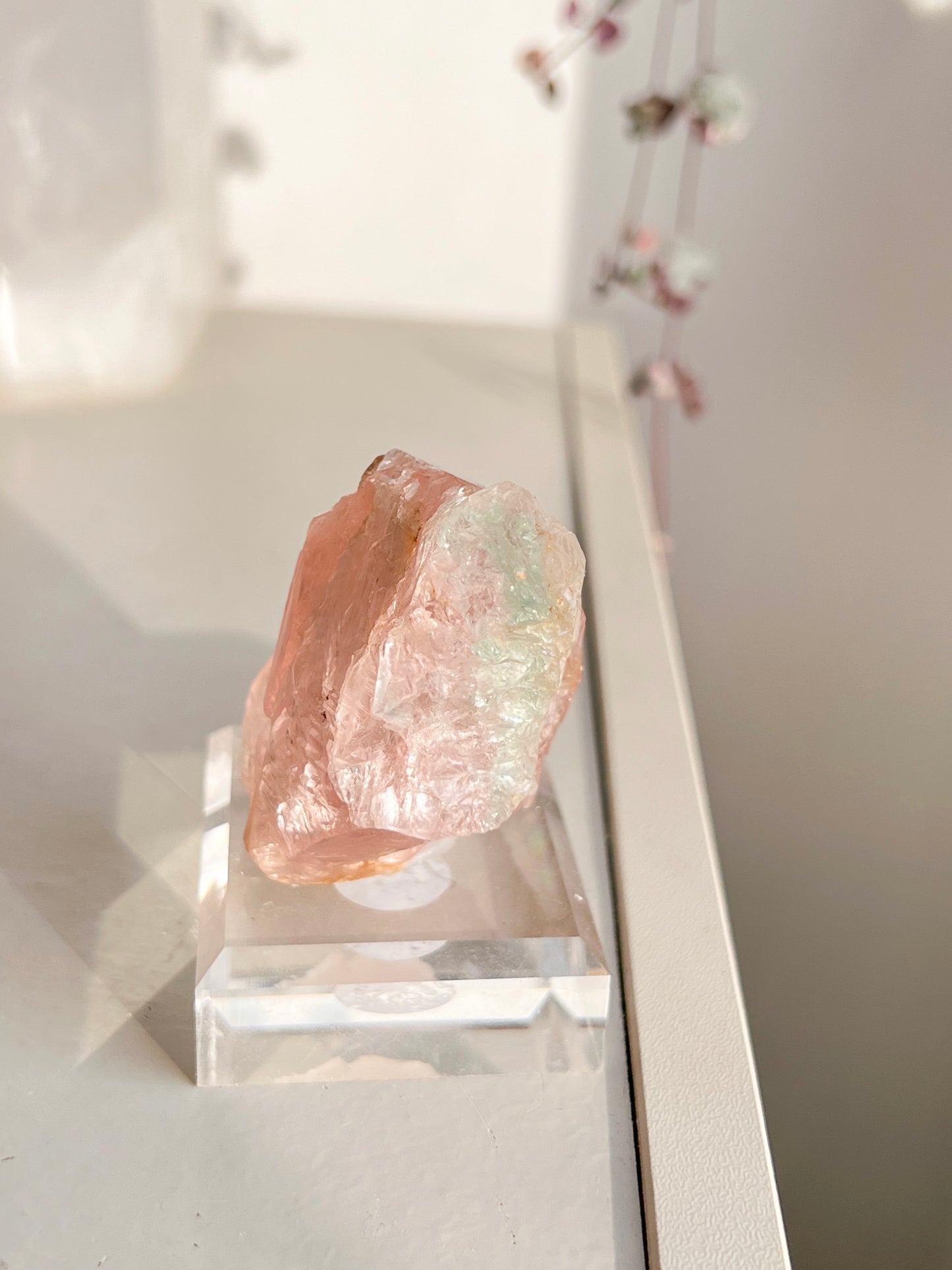 Rare Large Pink & Green Fluorite