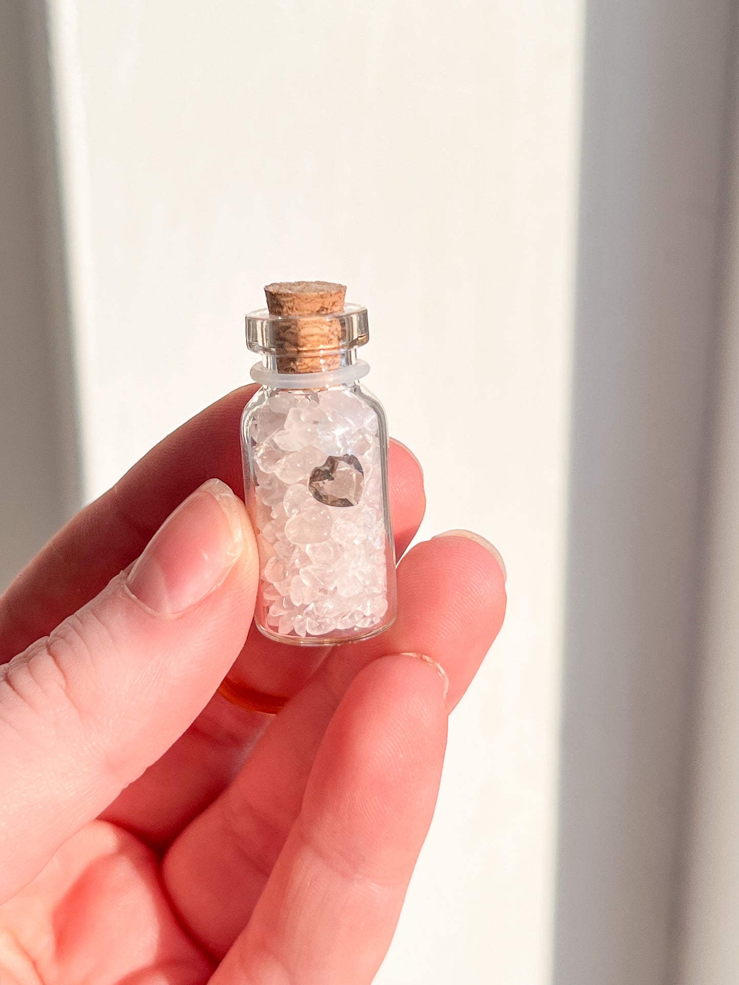 Blissful on the go Key Ring - Smokey Quartz