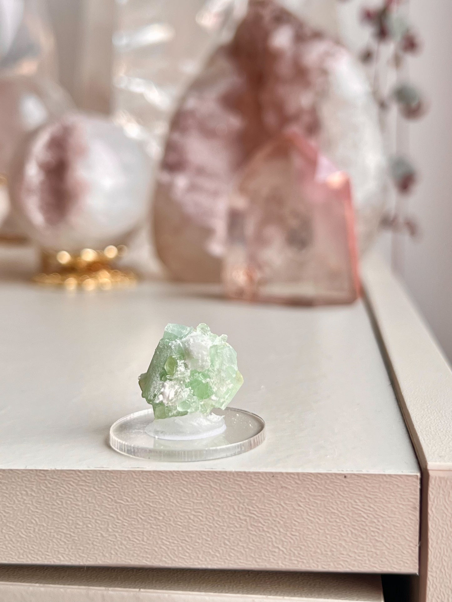 Green Tourmaline Cluster