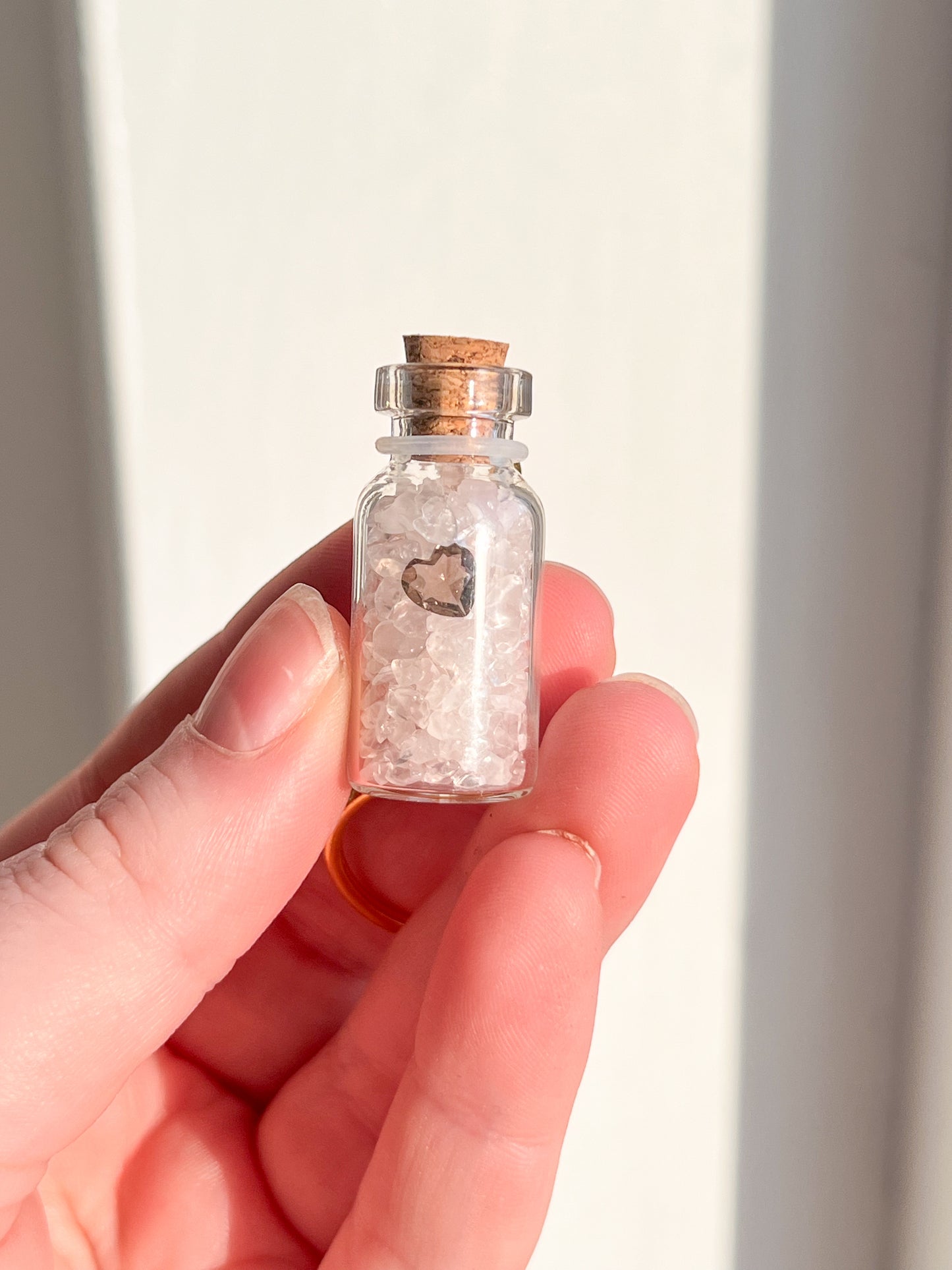Blissful on the go Key Ring - Smokey Quartz