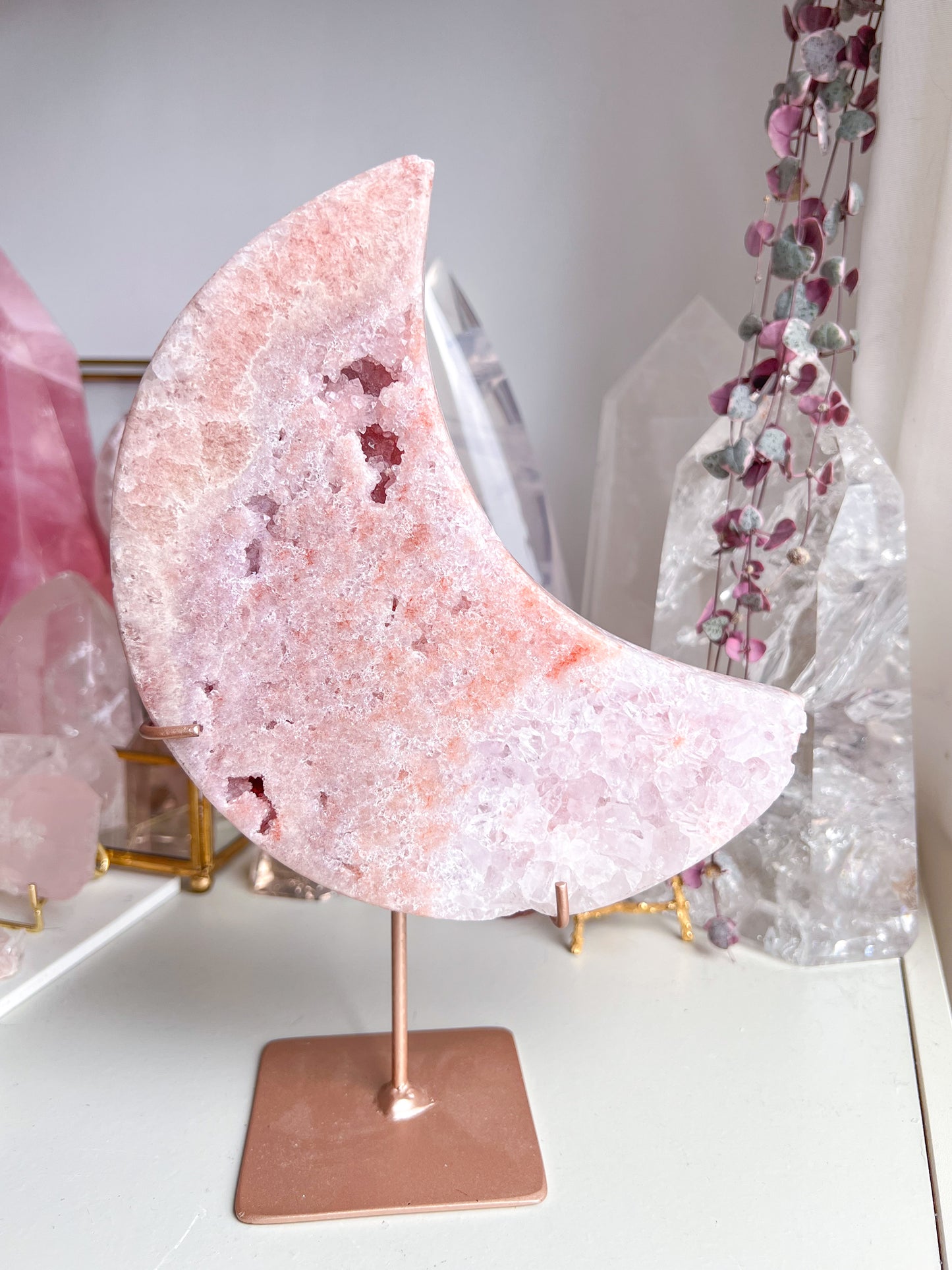 Statement pink amethyst moon