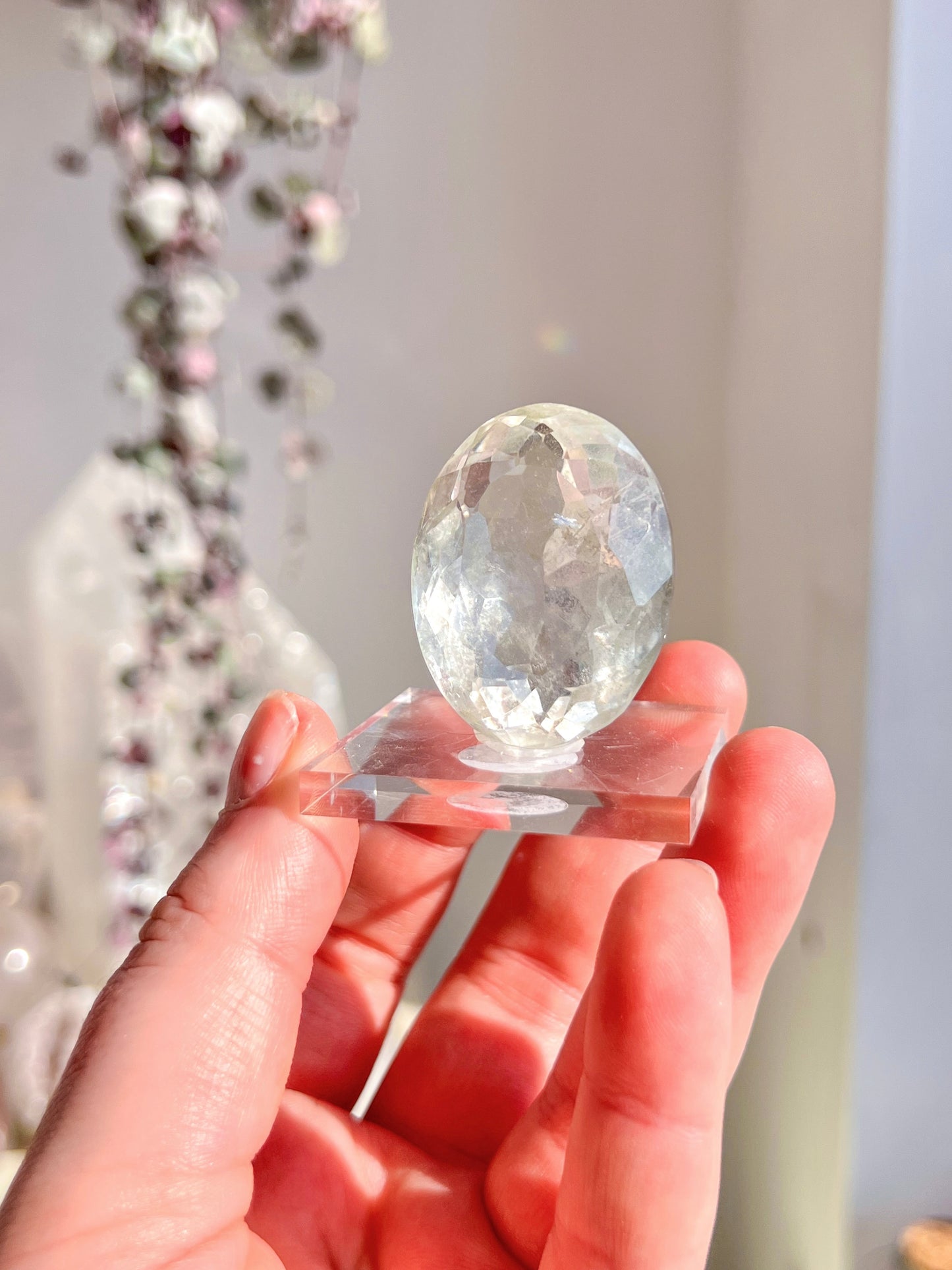 Faceted Himalayan quartz