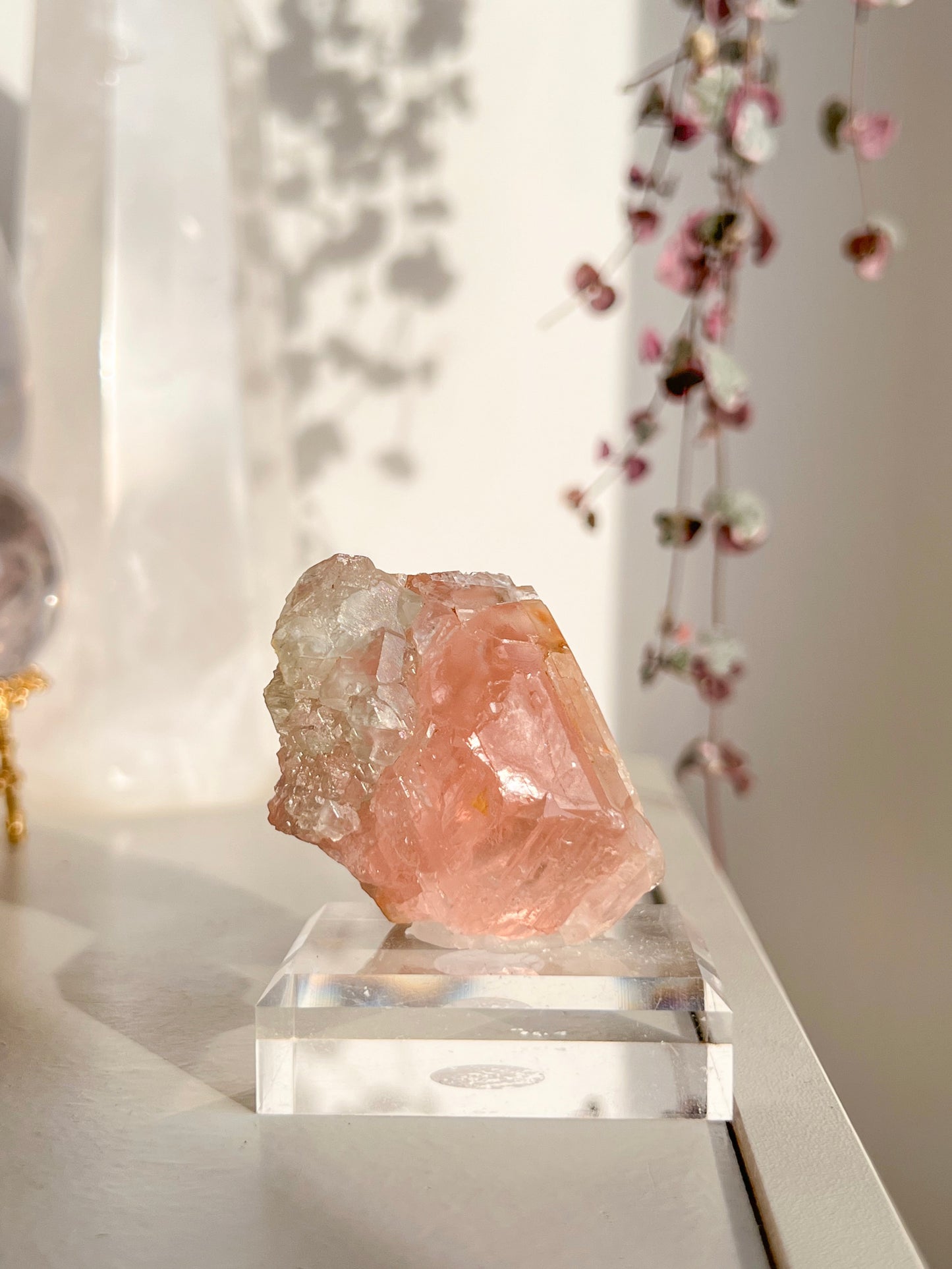Rare Large Pink & Green Fluorite