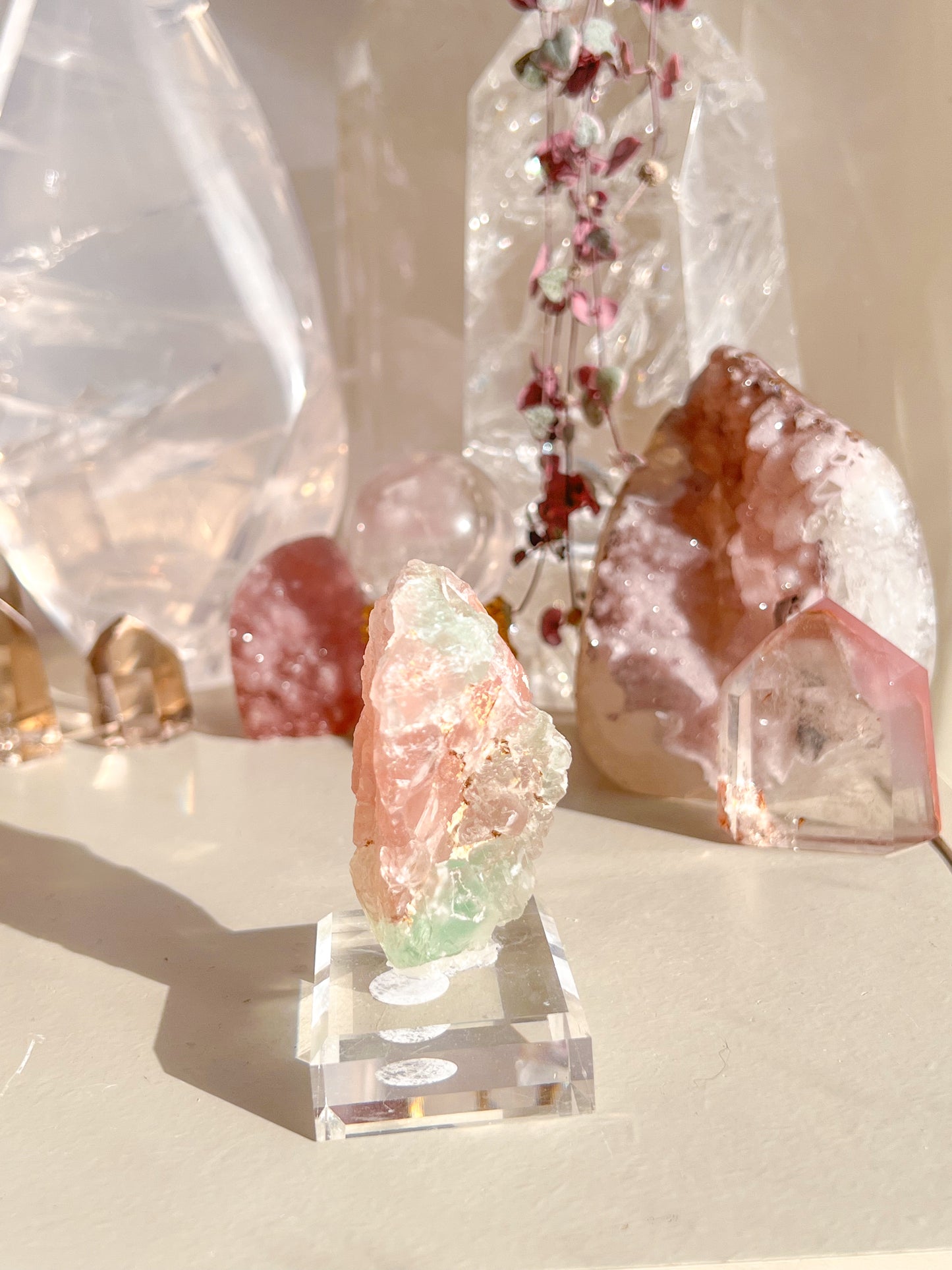 Rare bi coloured fluorite