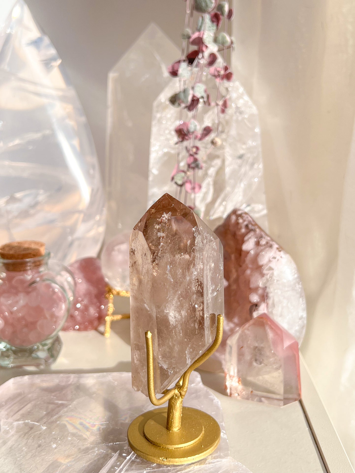 Golden rutile Smokey quartz