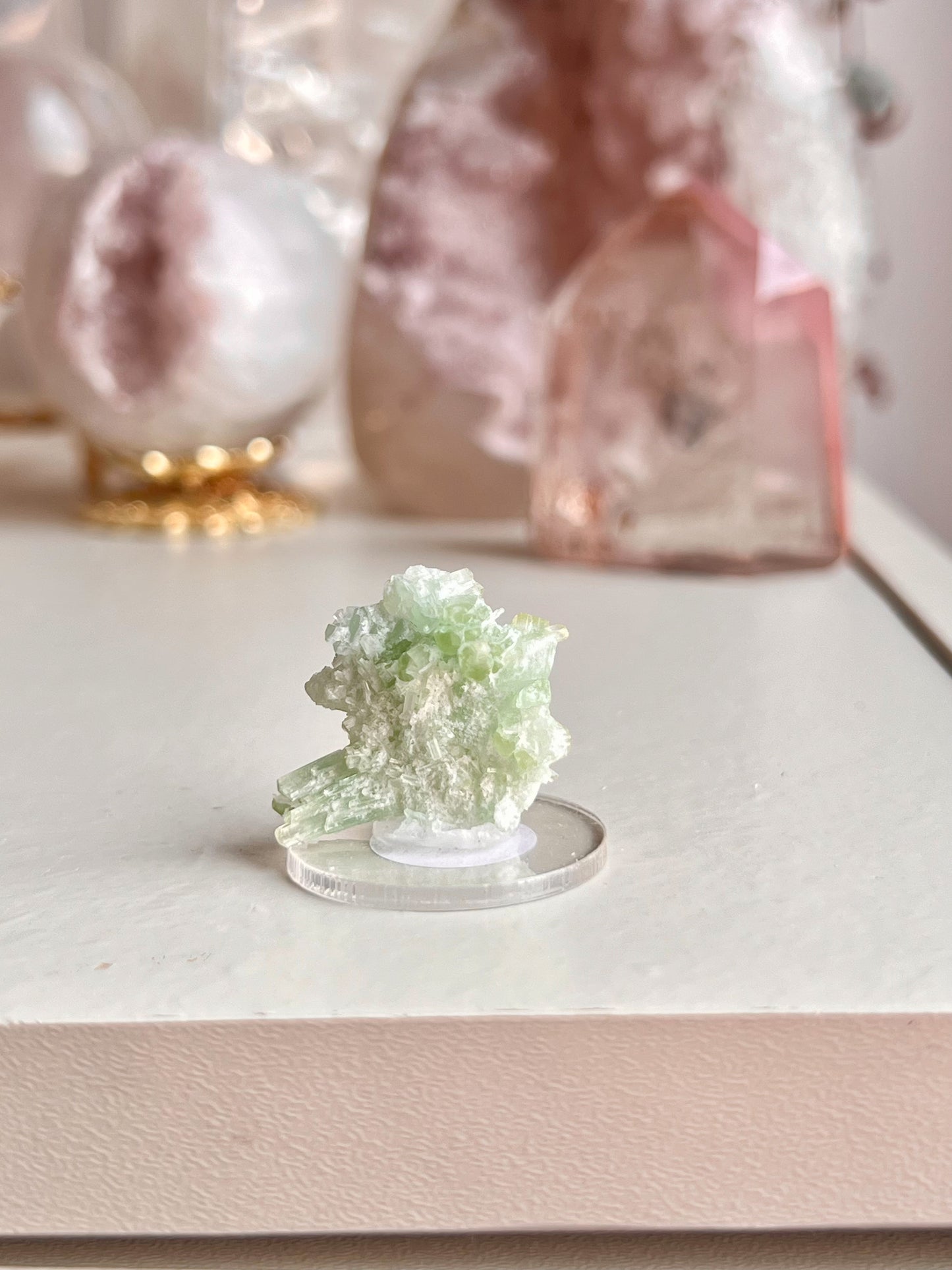 Green Tourmaline Cluster