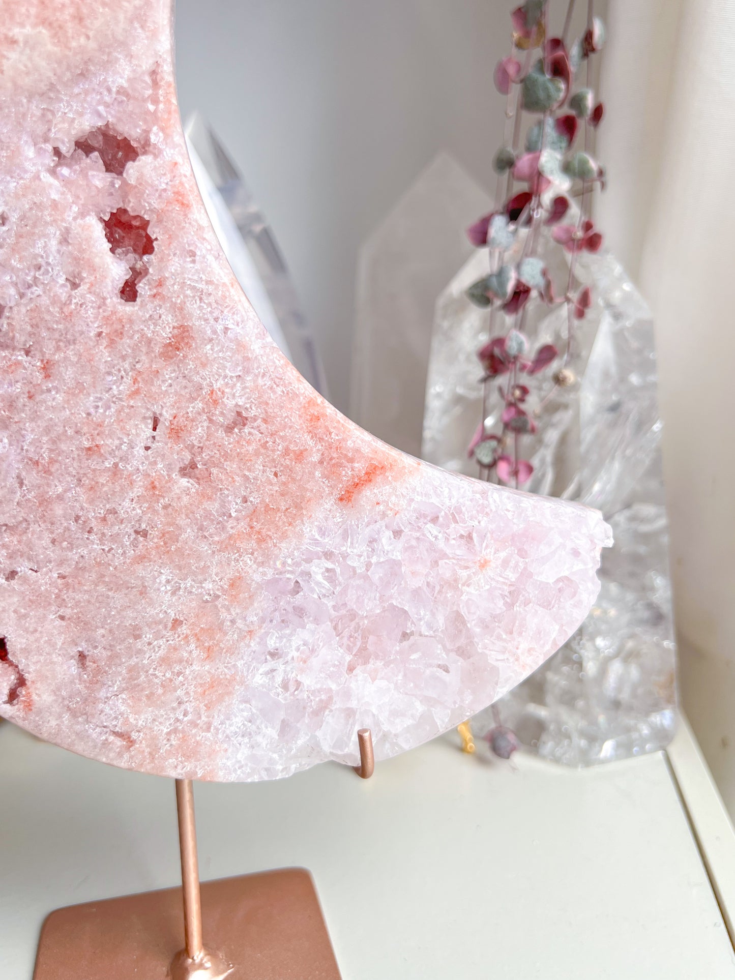 Statement pink amethyst moon