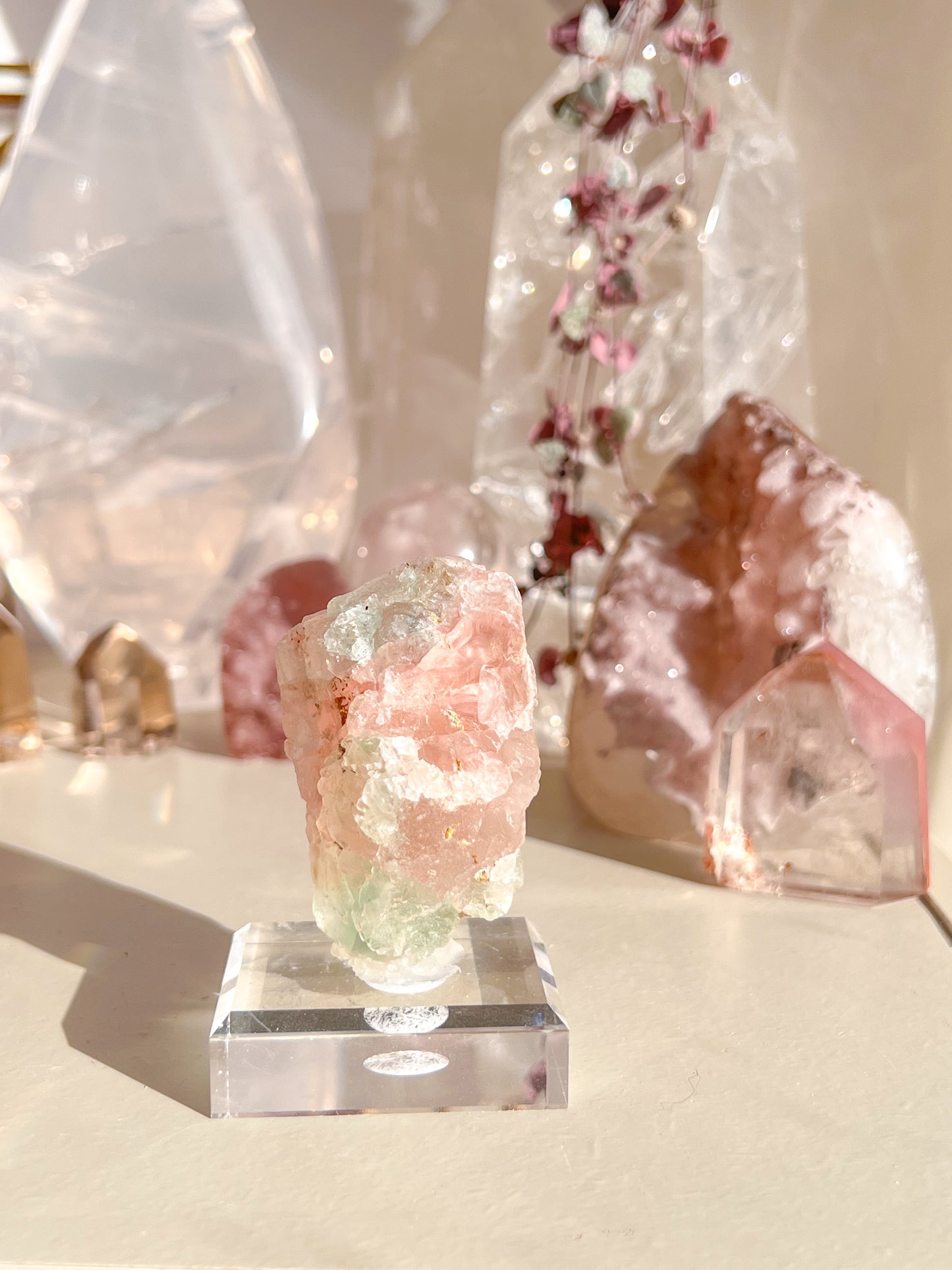 Rare bi coloured fluorite