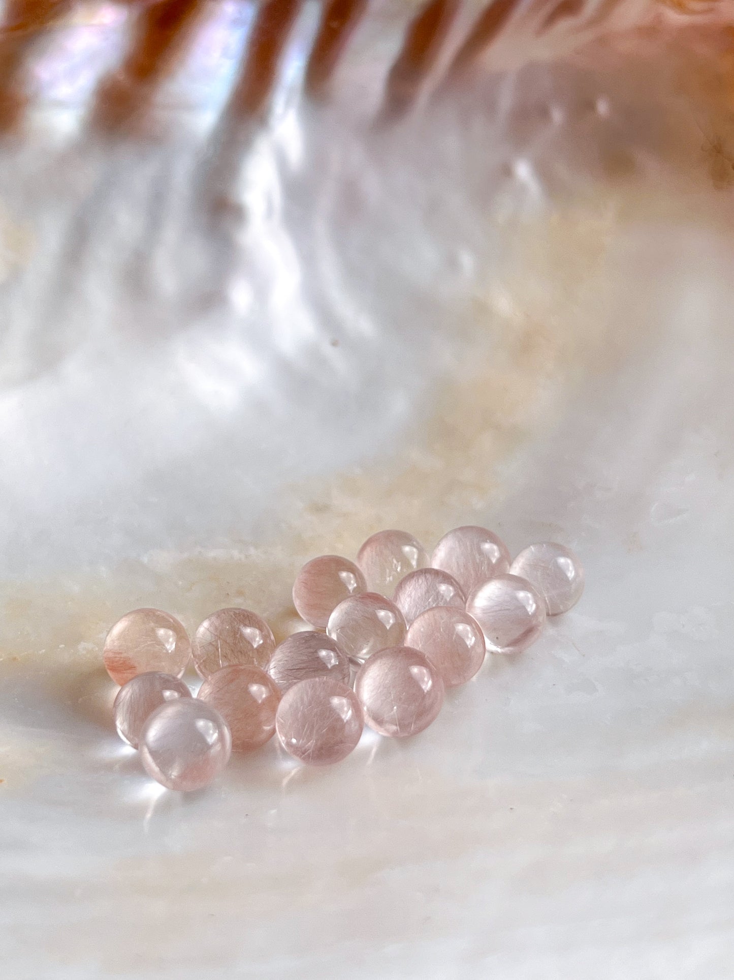 Rare - Mini Pink Rutile spheres