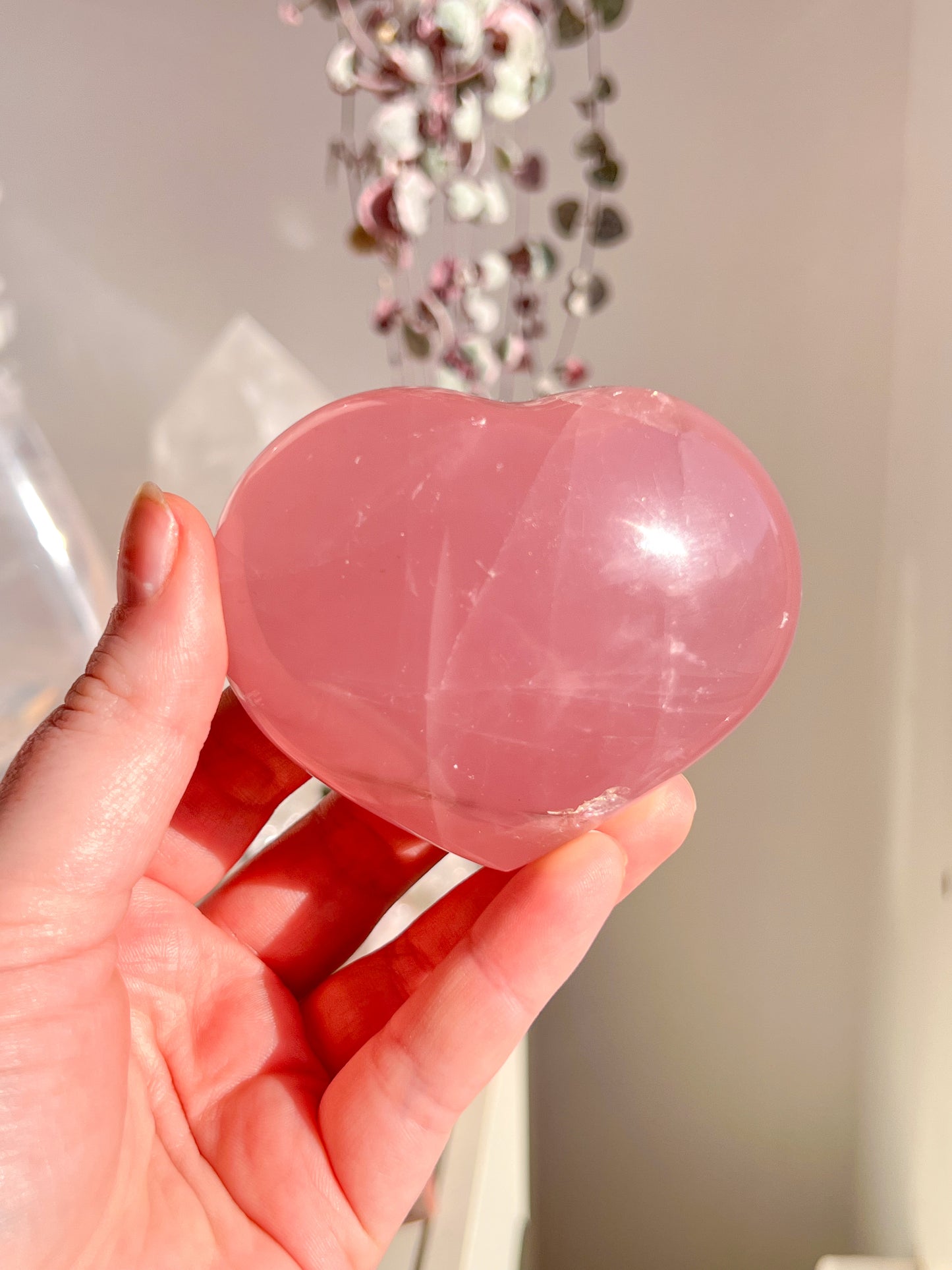 Star Rose Quartz heart