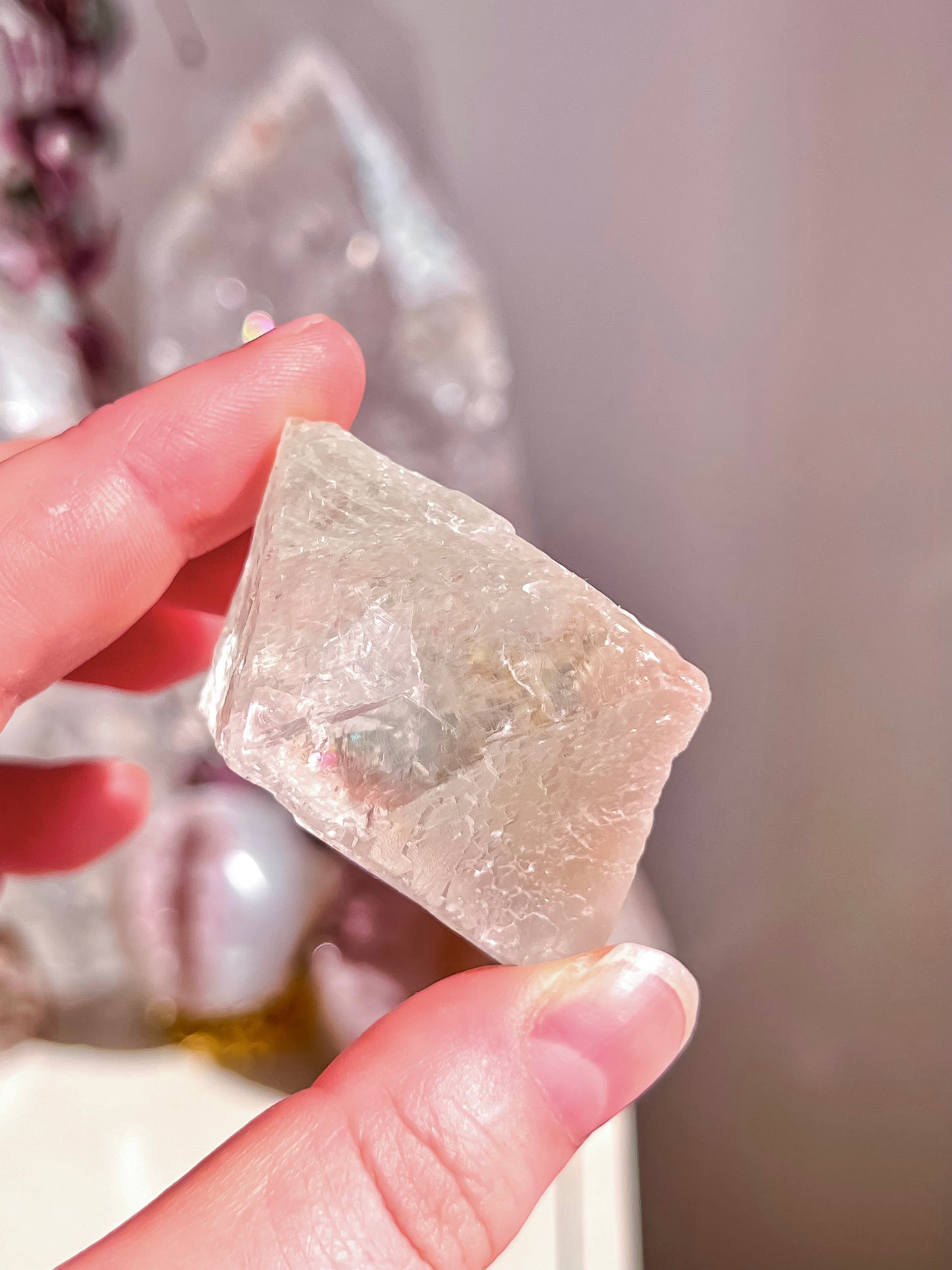 Rare bi coloured fluorite