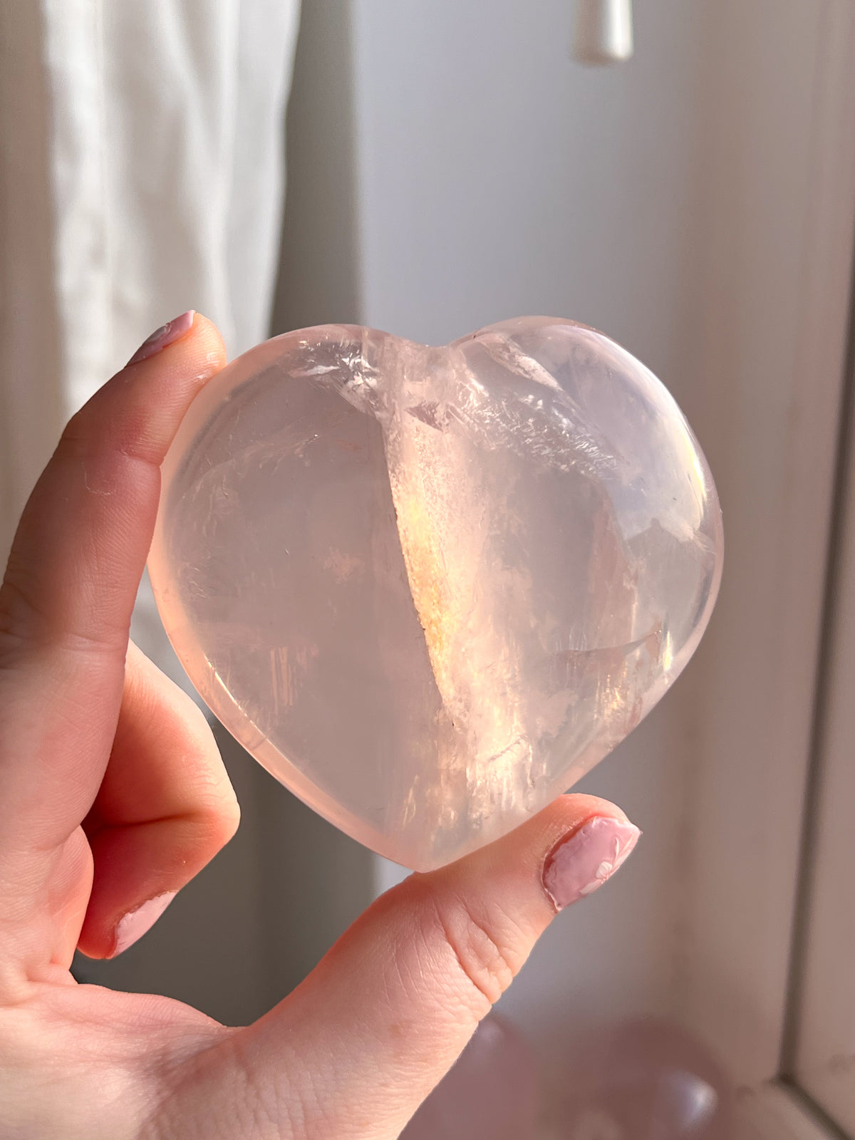 Star Rose Quartz Heart