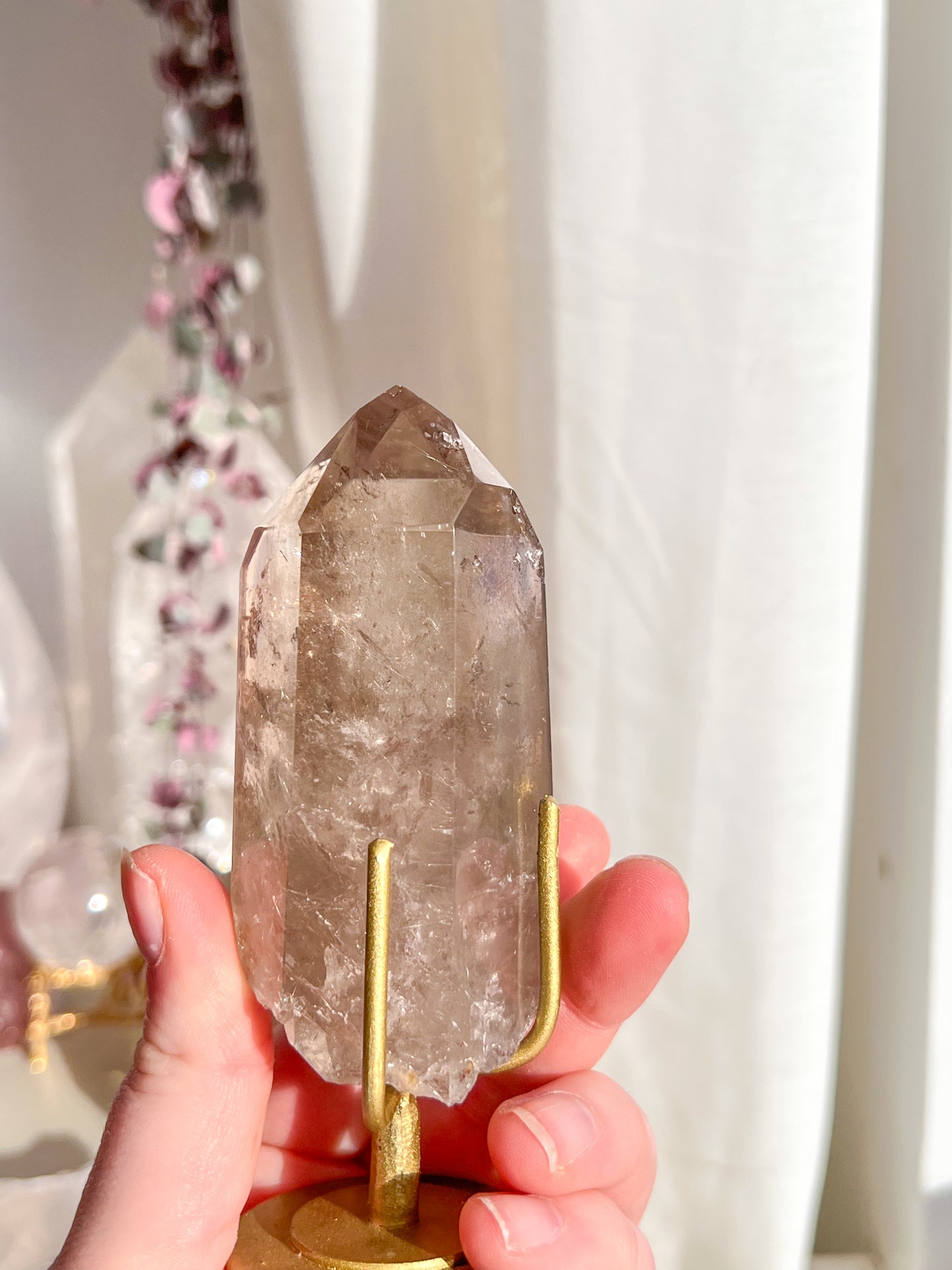 Golden rutile Smokey quartz