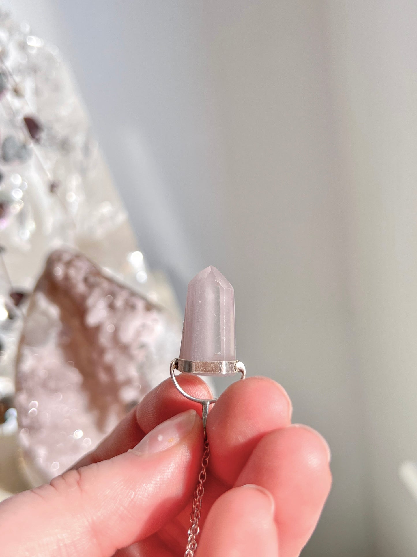 Pink Lithium Pendant