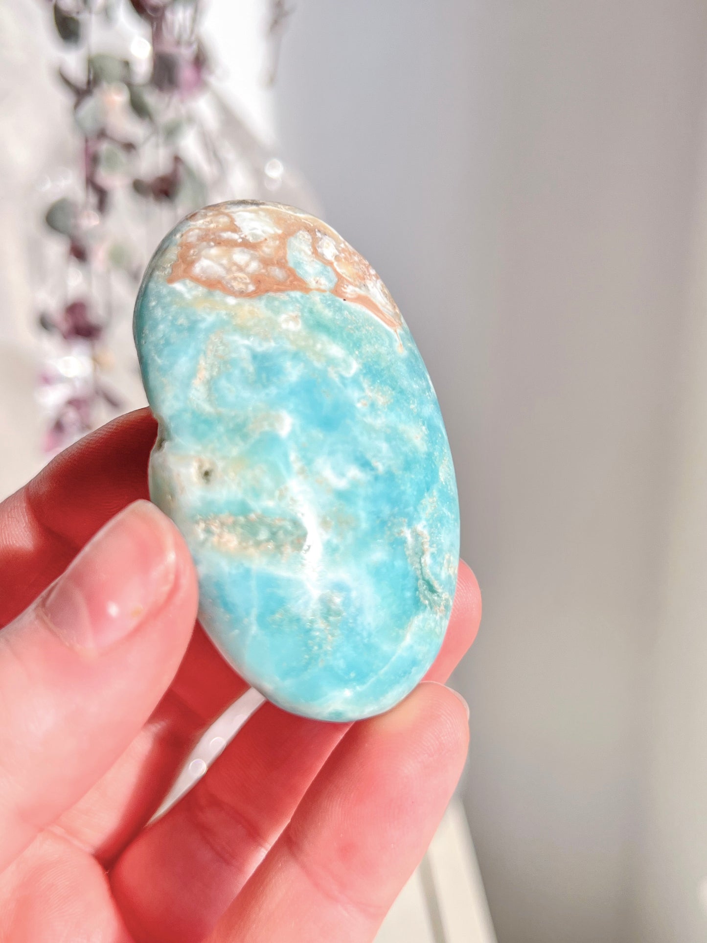 High Grade Blue Aragonite Palm