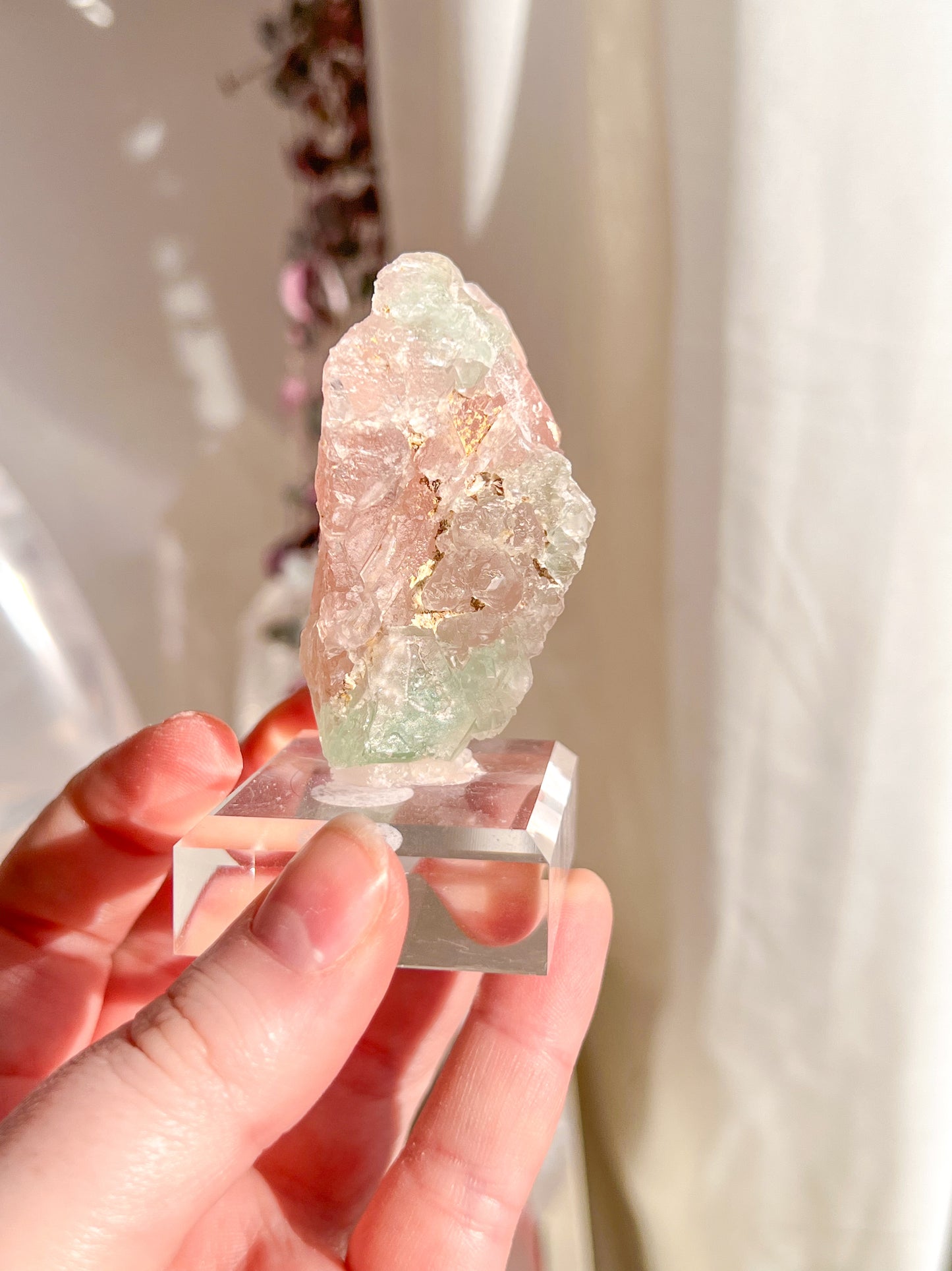 Rare bi coloured fluorite
