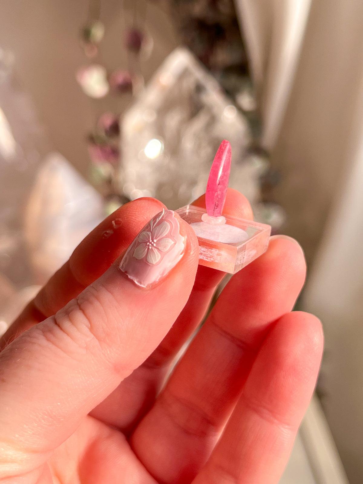 Pink tourmaline specimen