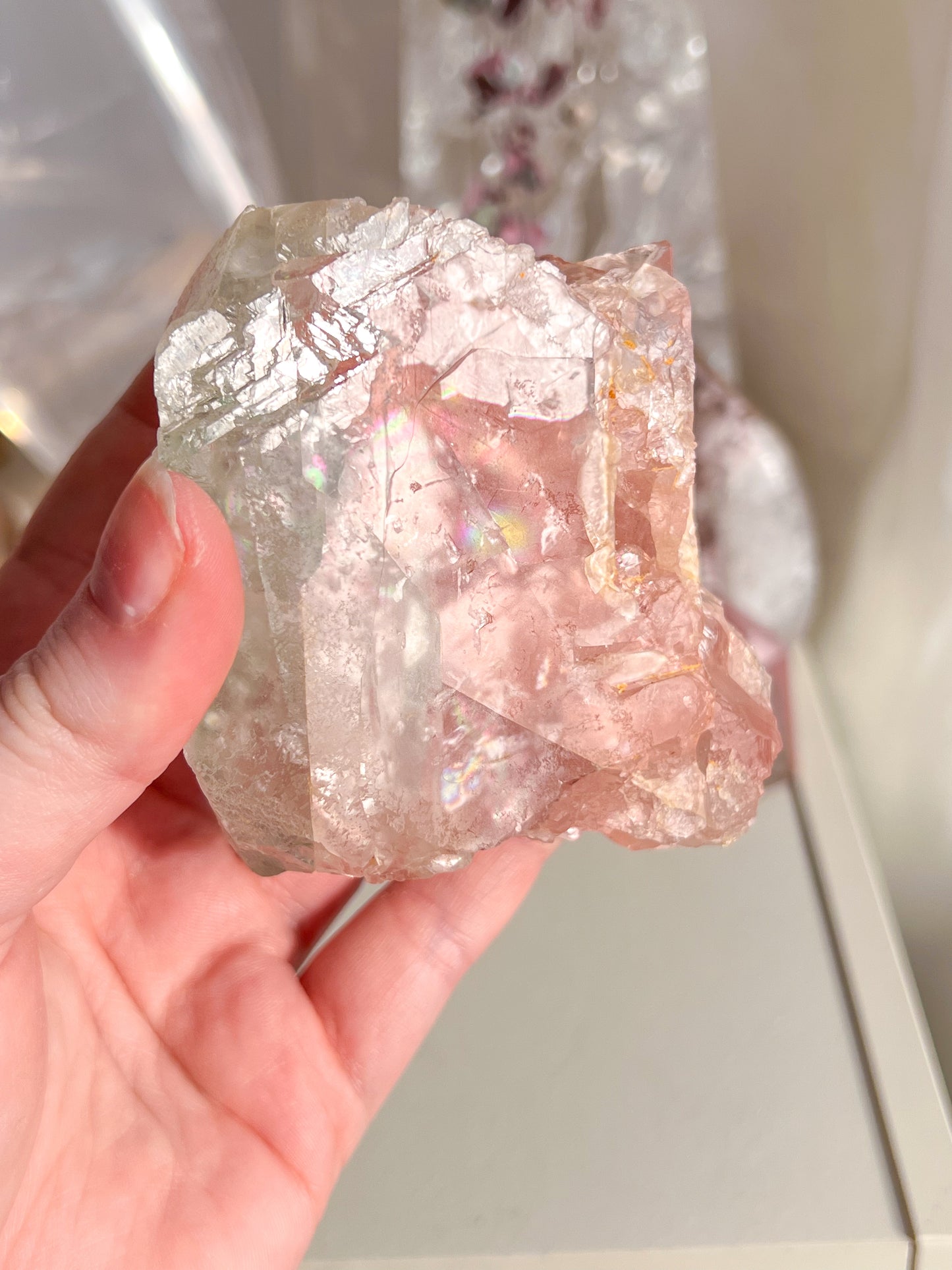 Rare bi coloured fluorite