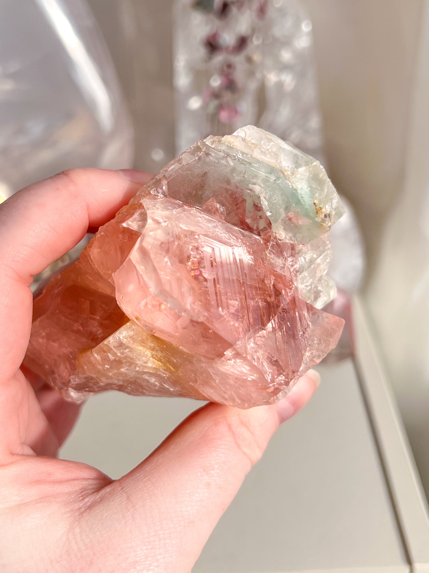 Rare bi coloured fluorite