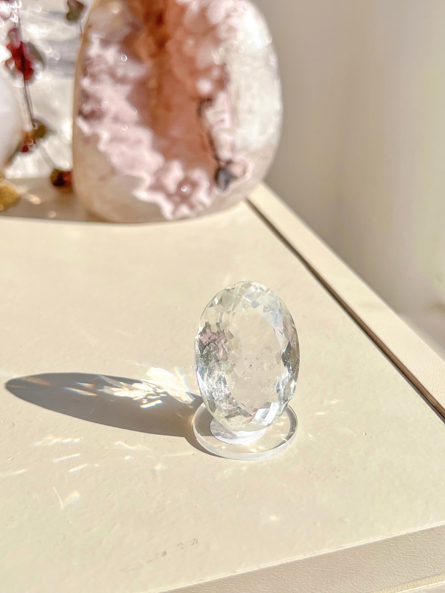 Faceted Himalayan quartz