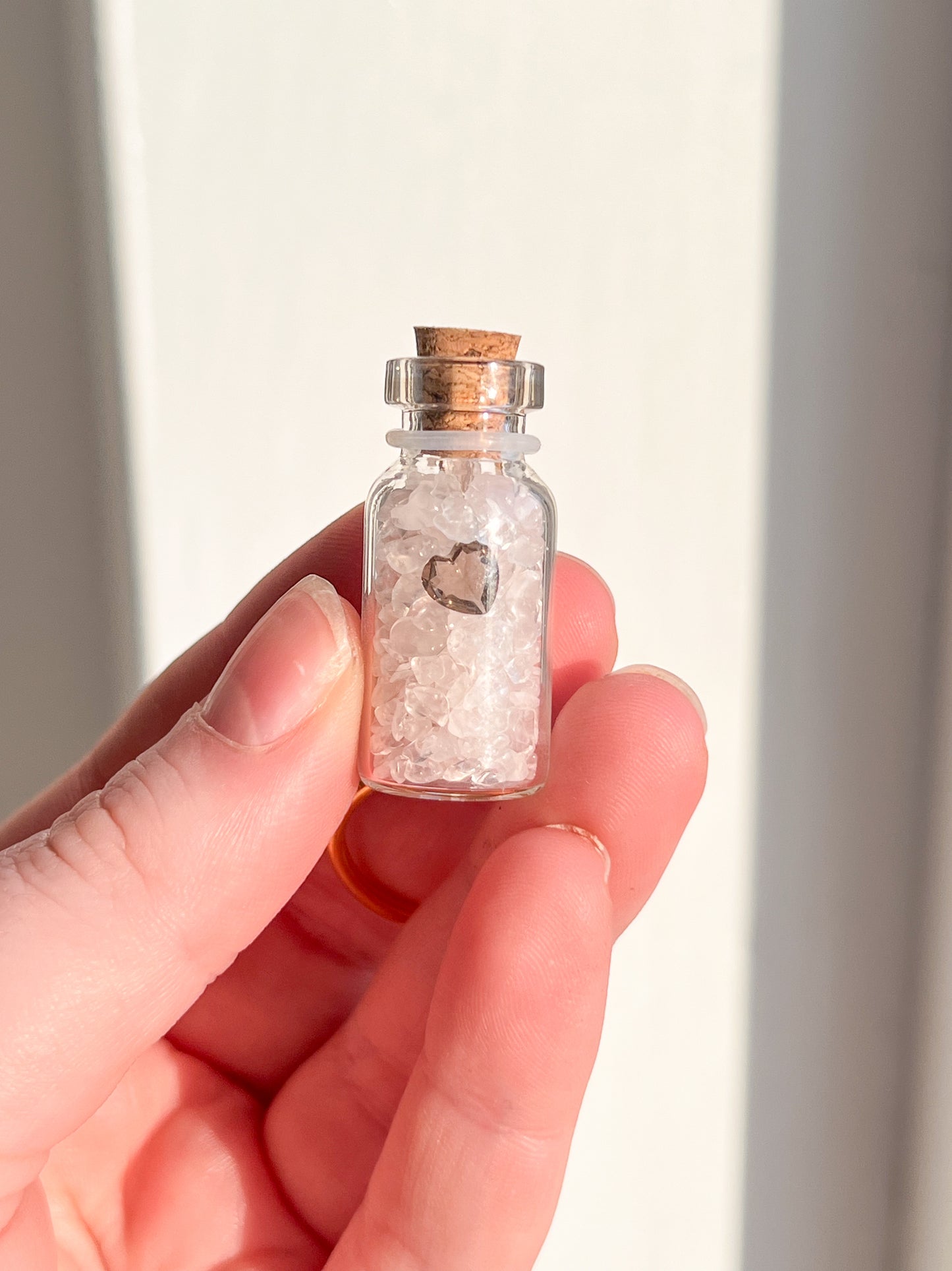 Blissful on the go Key Ring - Smokey Quartz