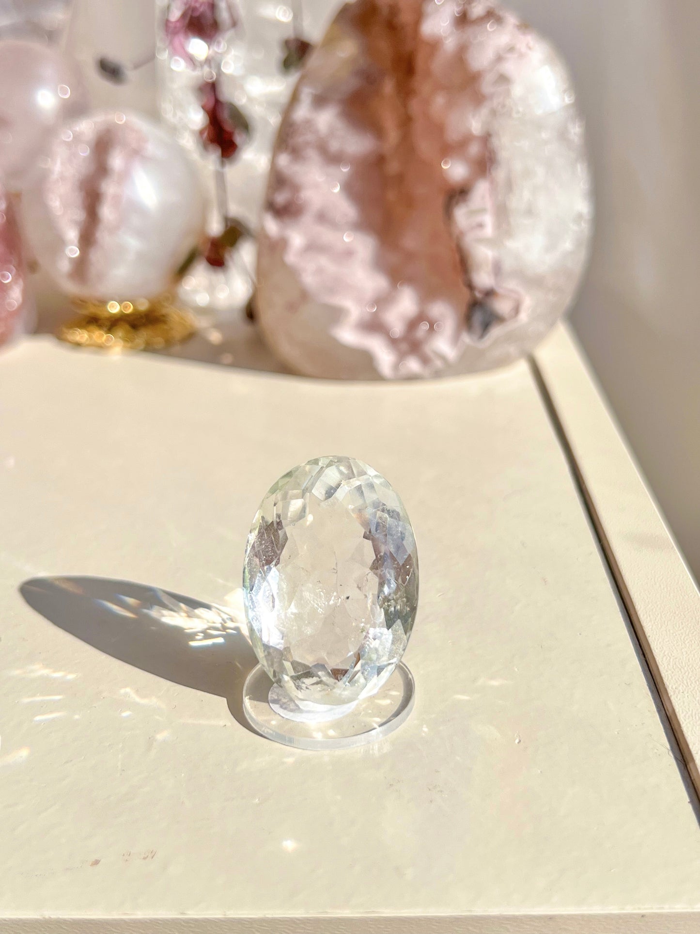 Faceted Himalayan quartz