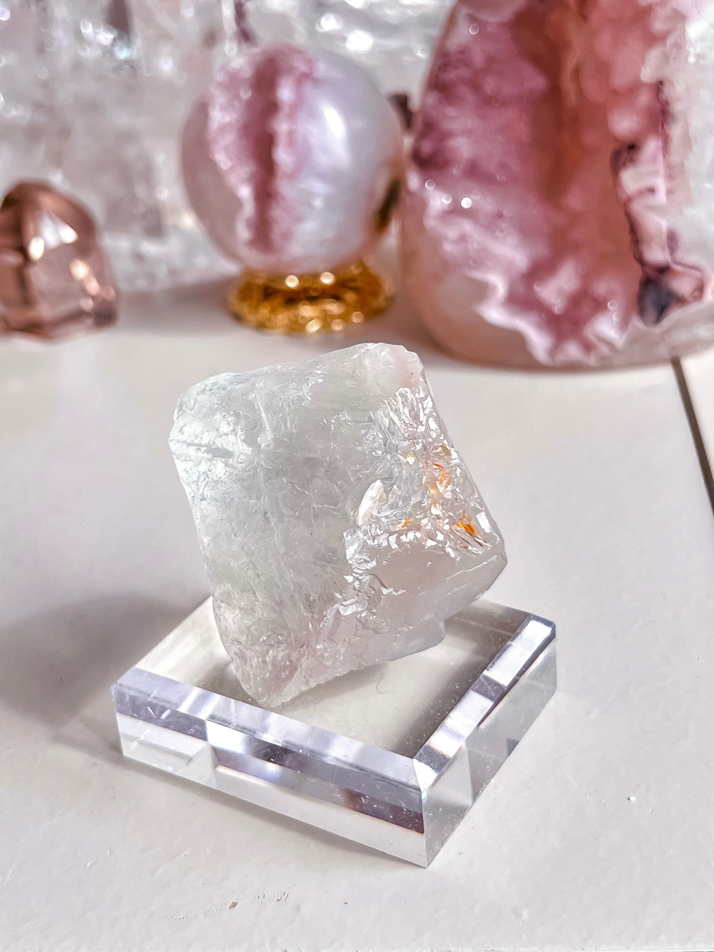 Rare bi coloured fluorite