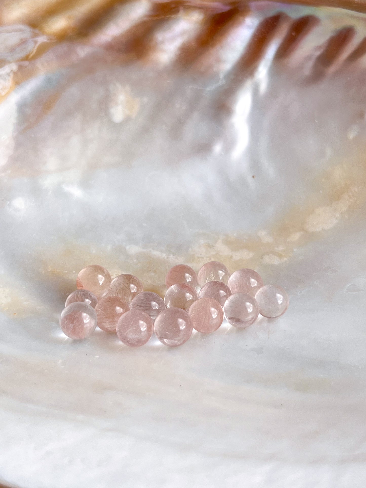 Rare - Mini Pink Rutile spheres