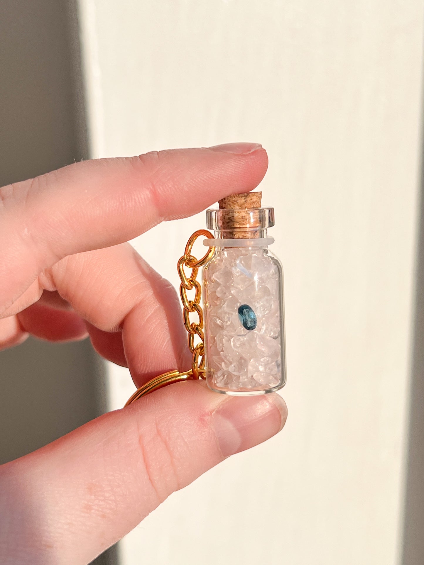 Blissful on the go Key Ring - London Blue Topaz