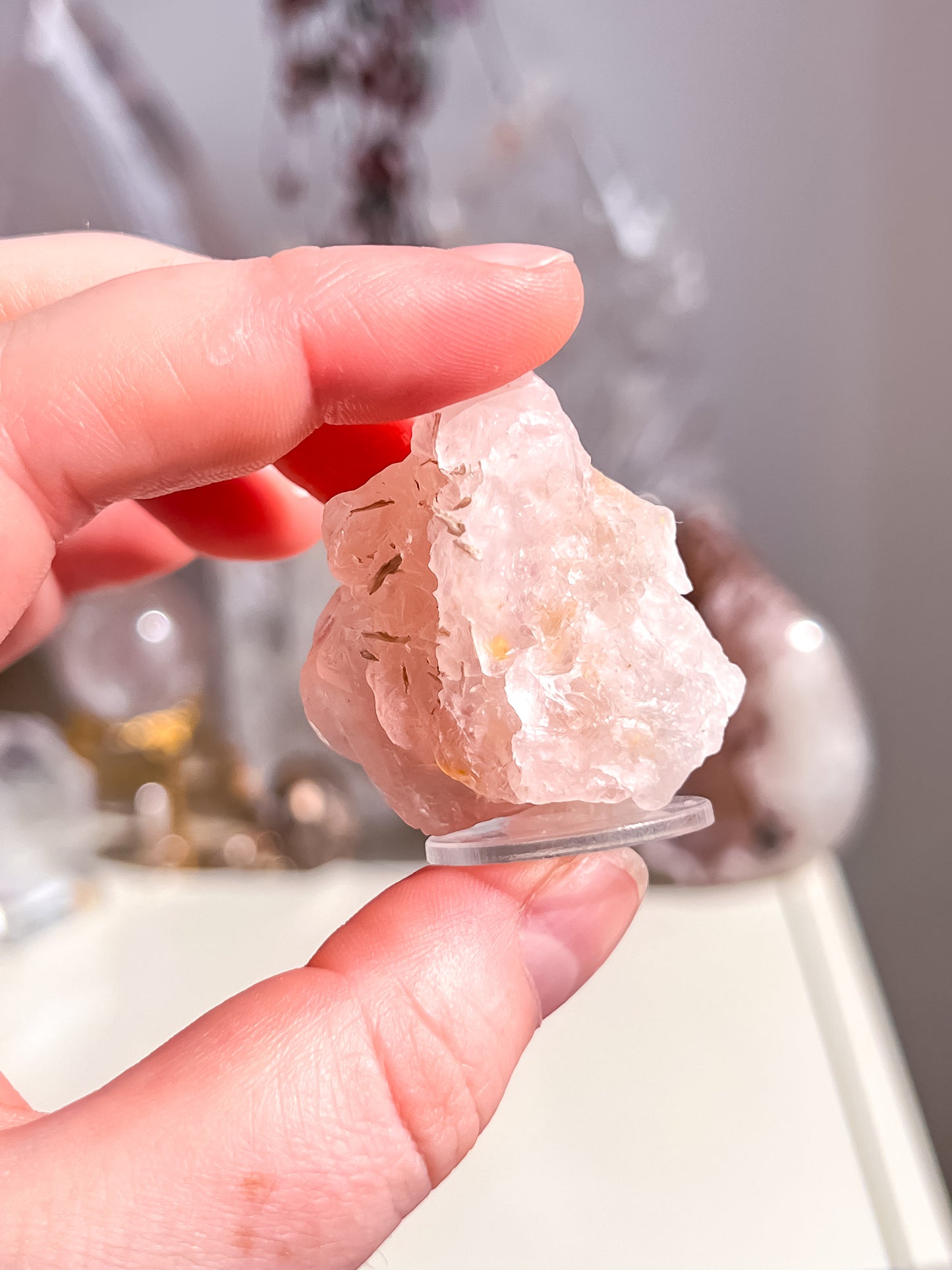 Rare Pink & Golden Fluorite