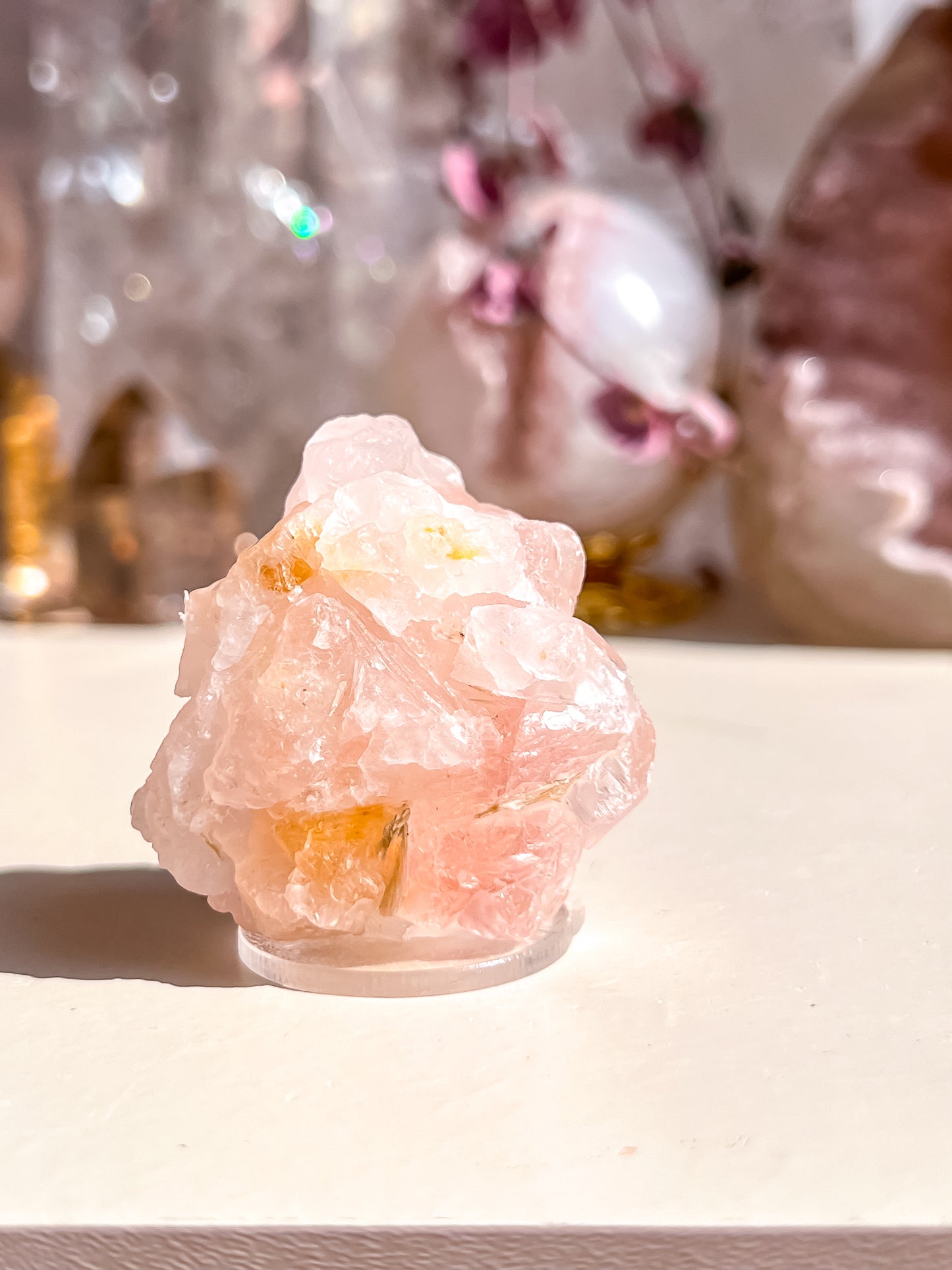 Rare Pink & Golden Fluorite