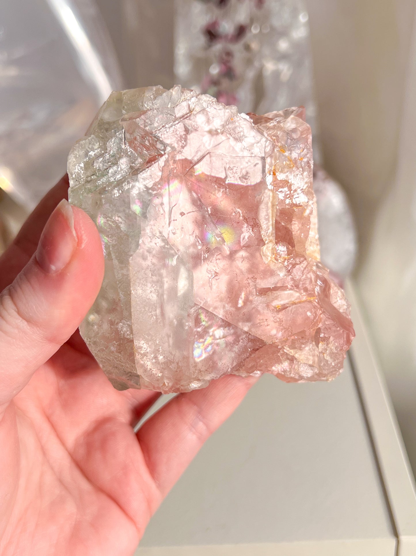 Rare bi coloured fluorite