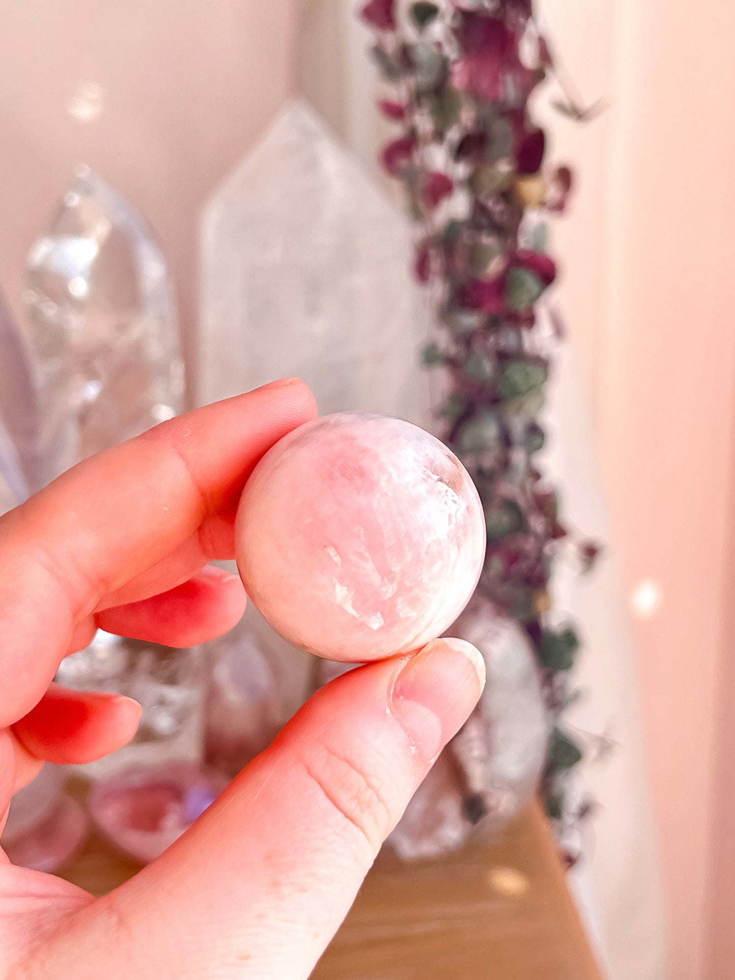 Morganite sphere
