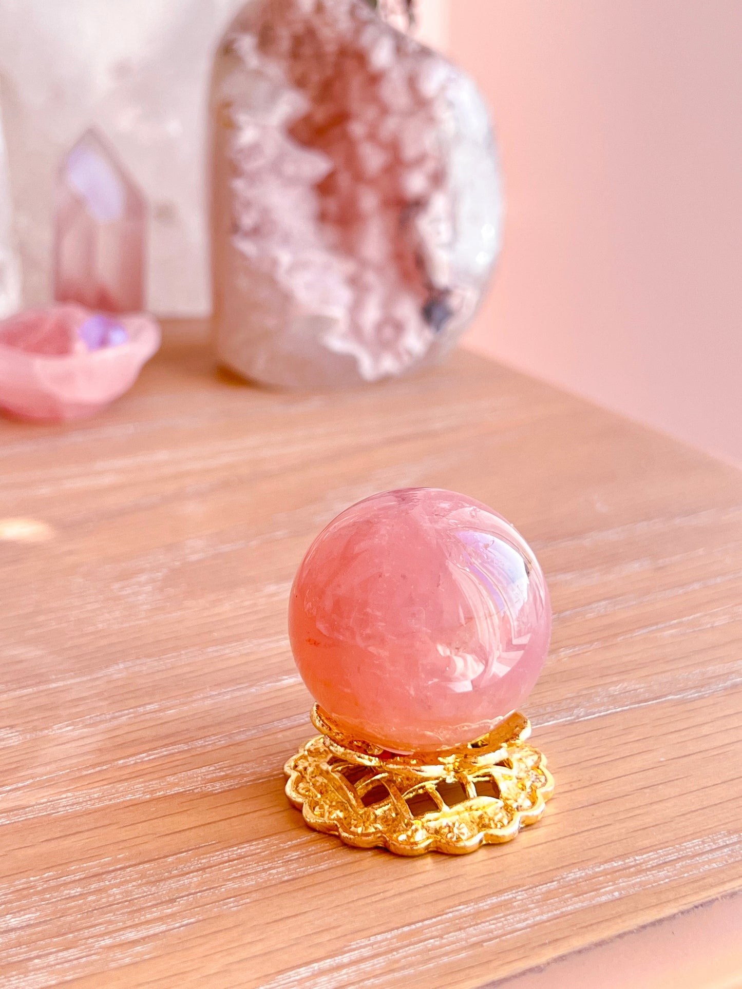 Lavender Rose Quartz sphere