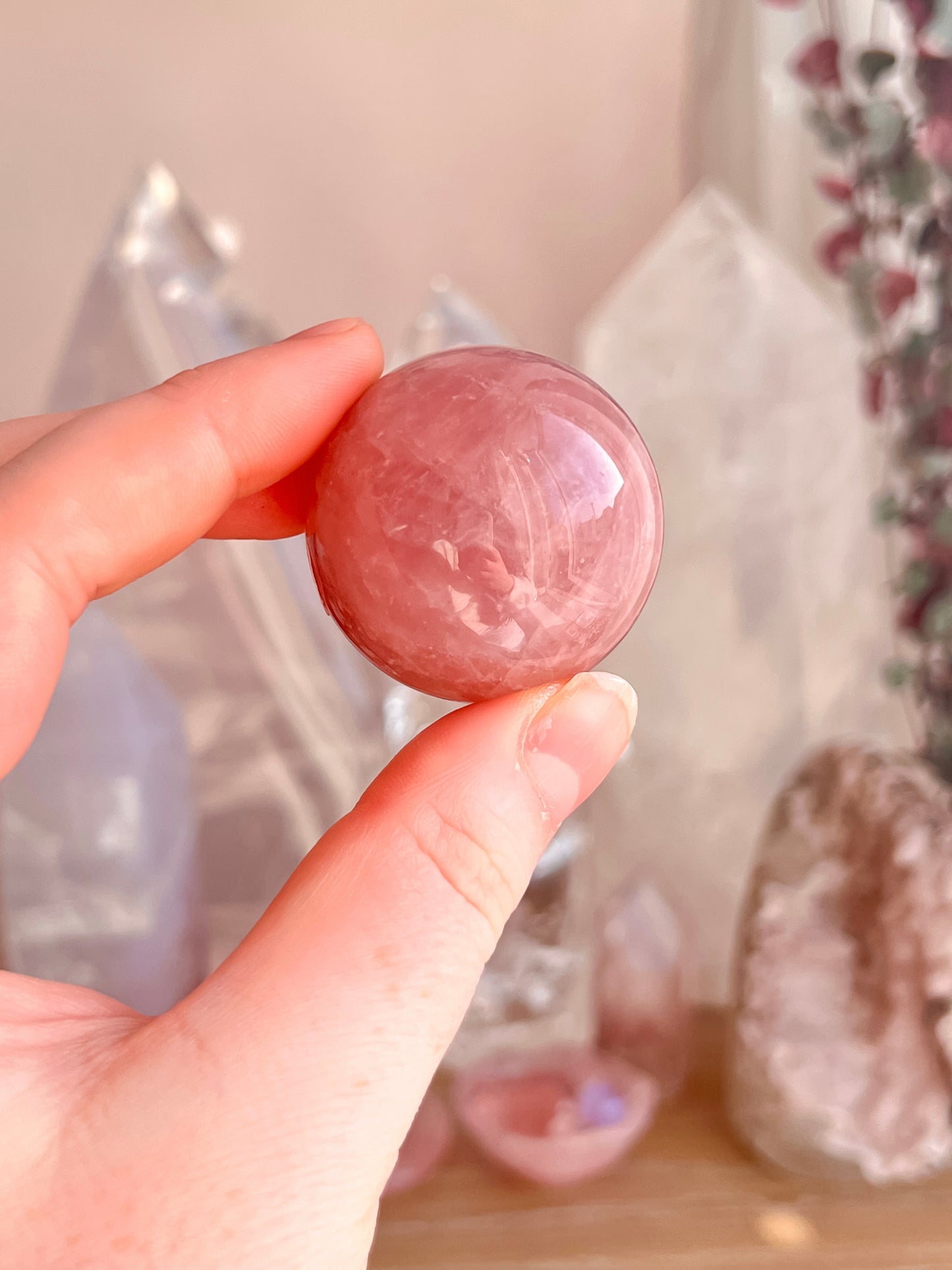 Lavender Rose Quartz sphere