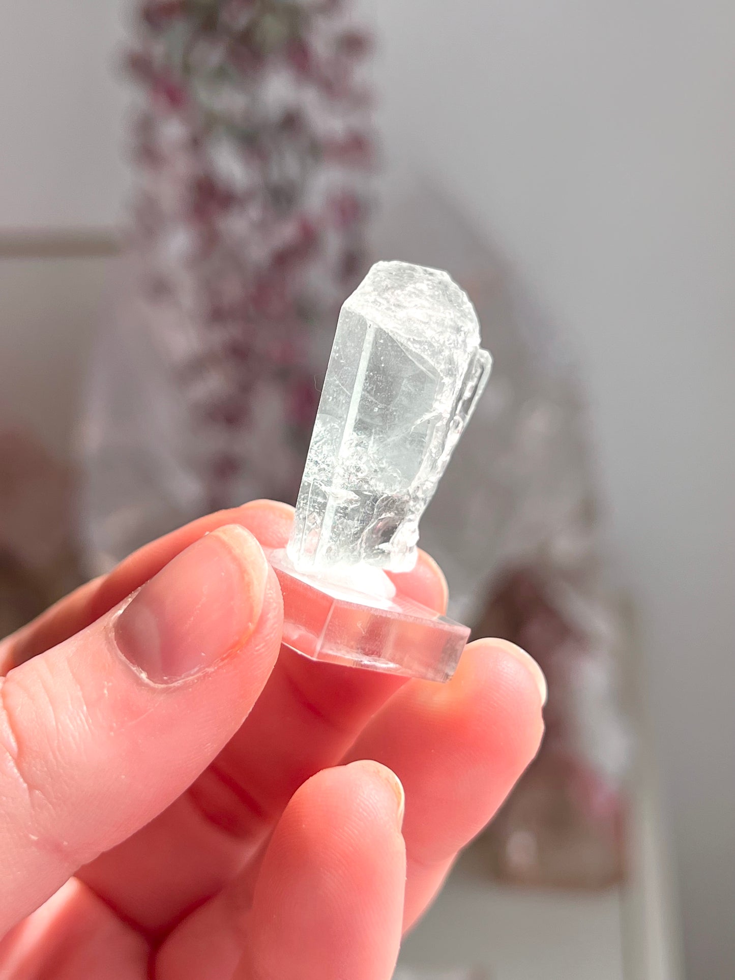 High Grade Aquamarine on stand