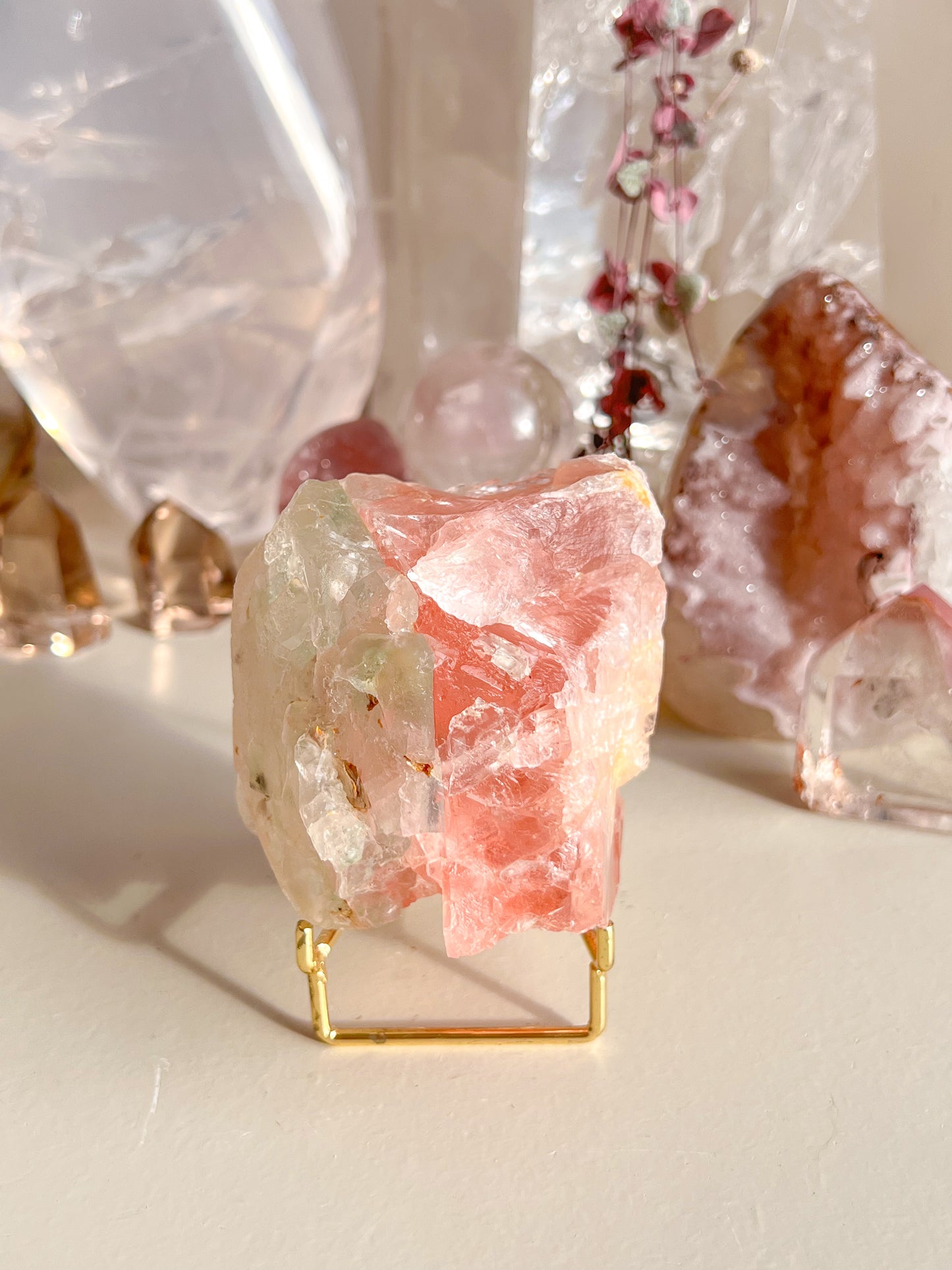 Rare bi coloured fluorite
