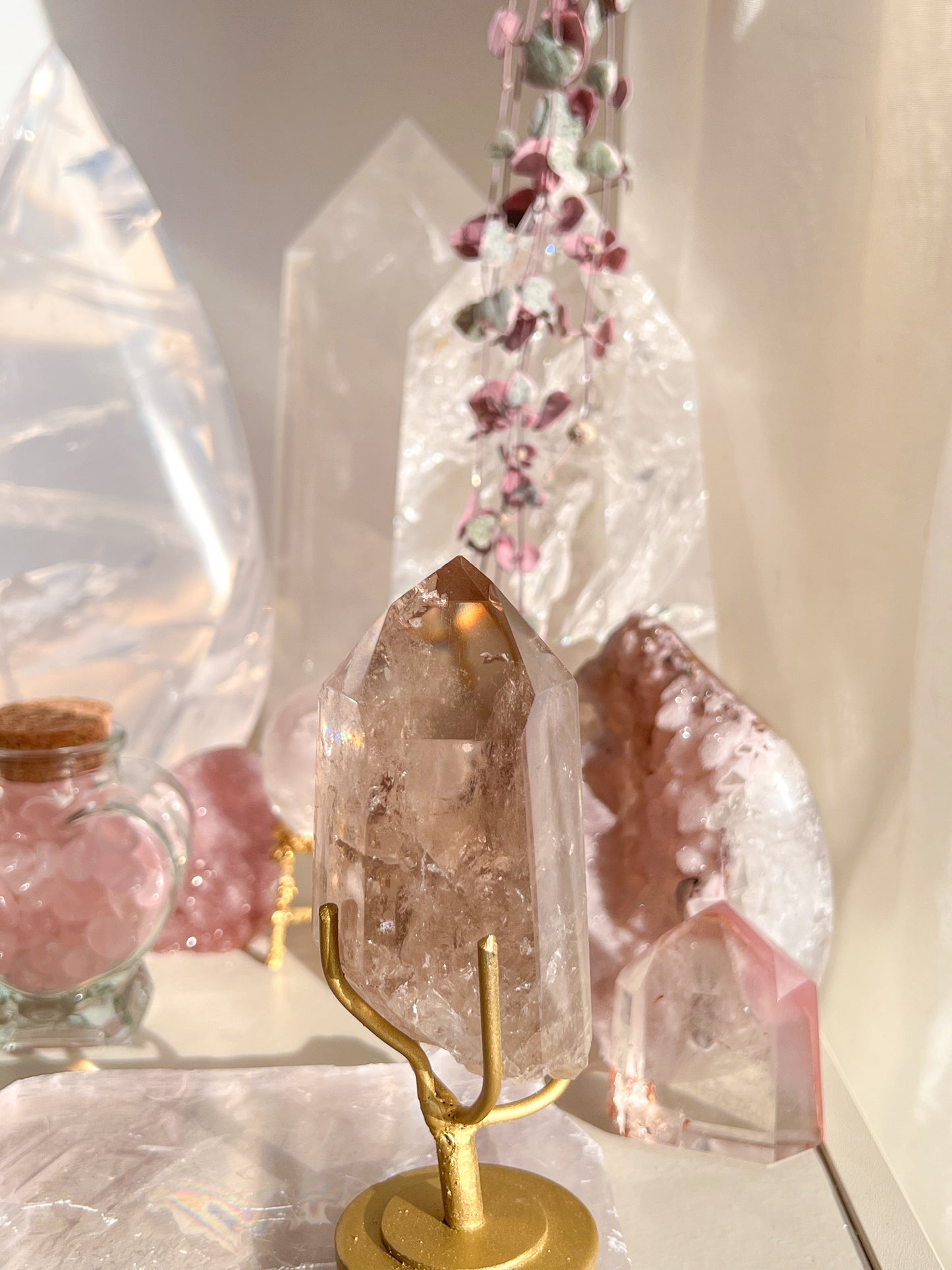 Golden rutile Smokey quartz