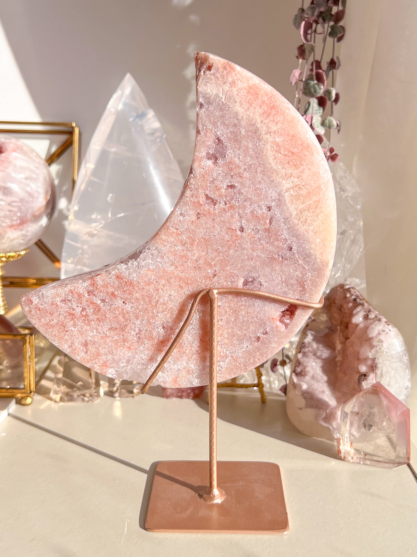 Statement pink amethyst moon