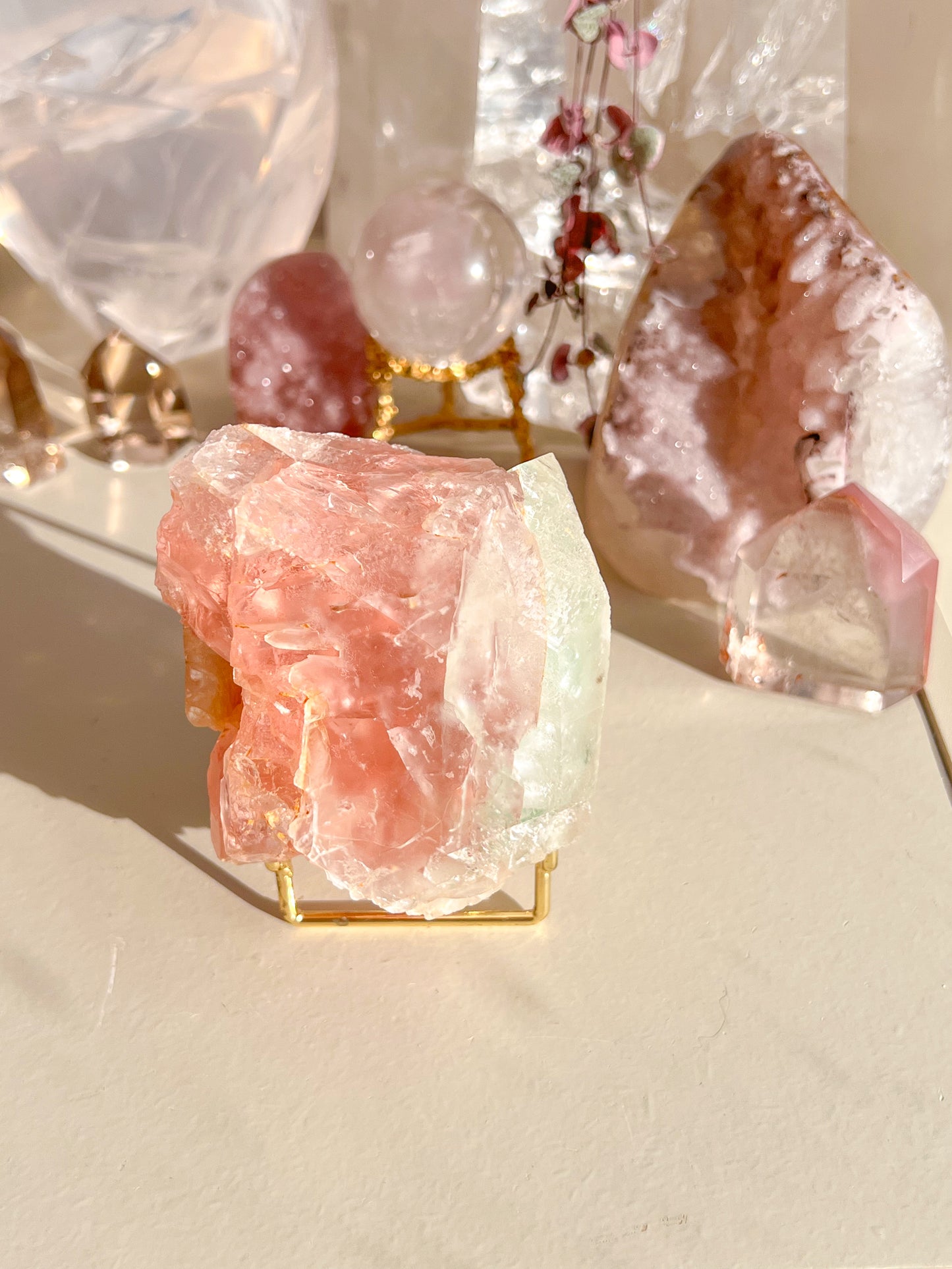 Rare bi coloured fluorite