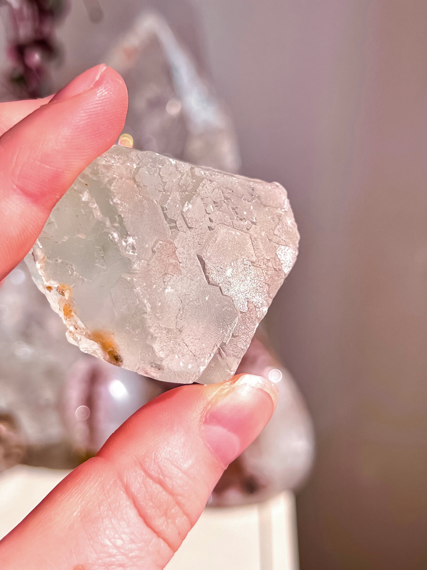 Rare bi coloured fluorite