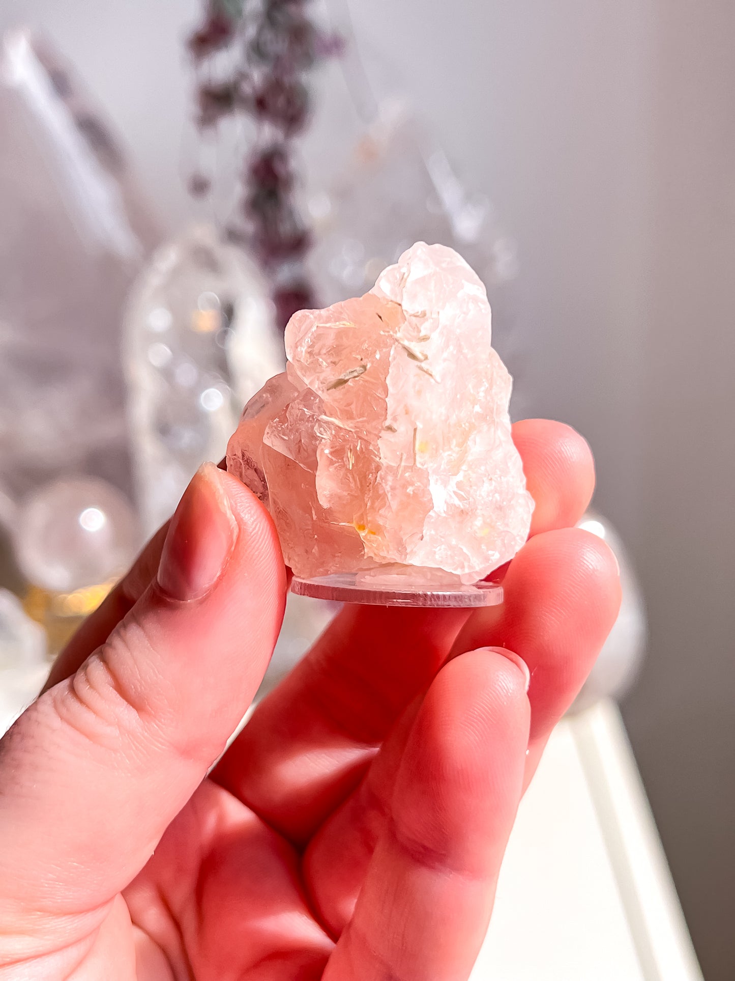 Rare Pink & Golden Fluorite